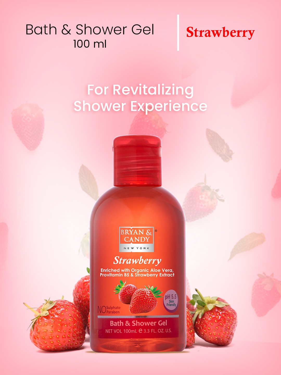 

BRYAN & CANDY NEW YORK Strawberry Shower Gel- 100 ml, Na