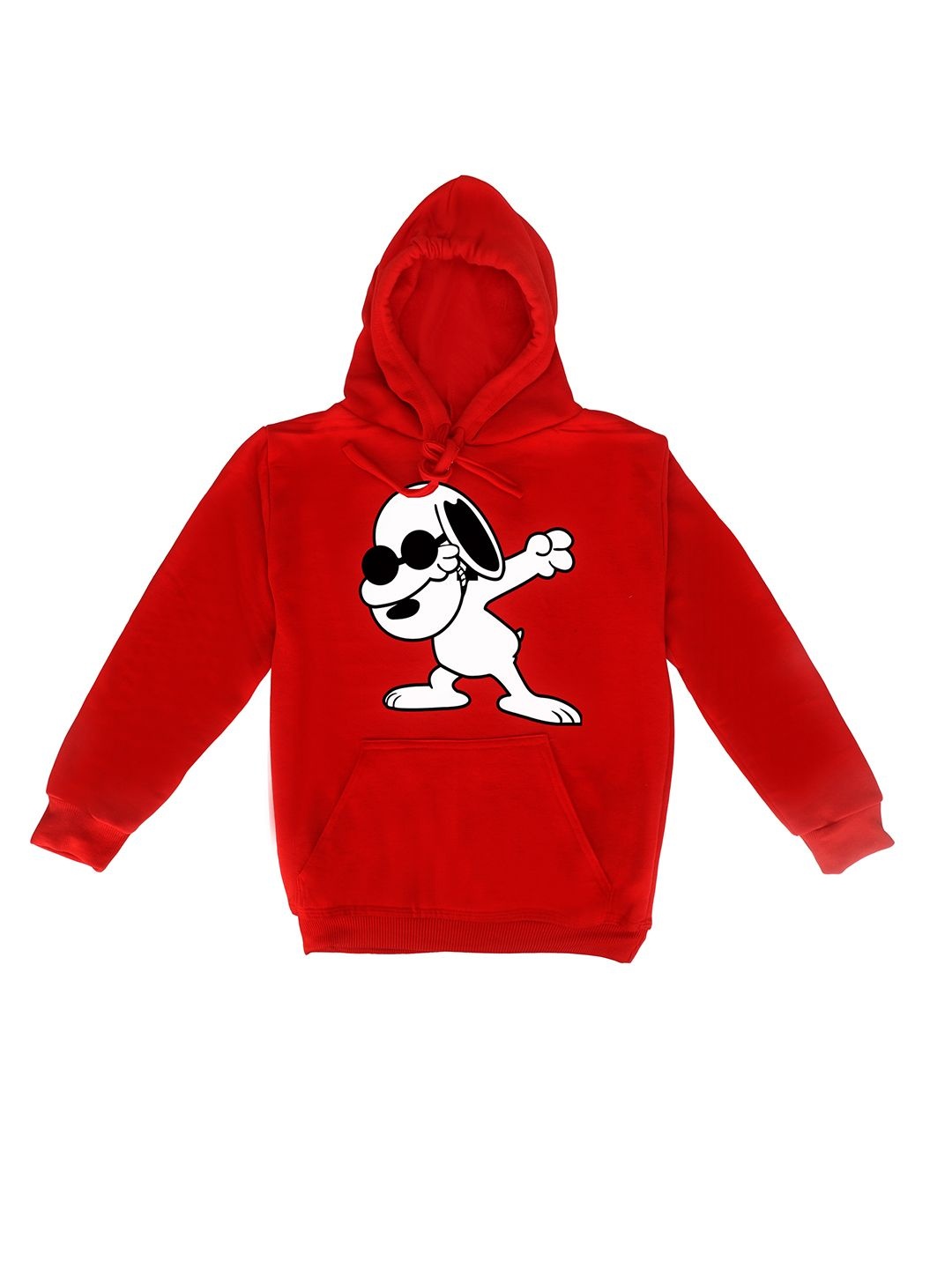 

Fabvio Plus Unisex Kids Printed Hooded Sweatshirt, Red
