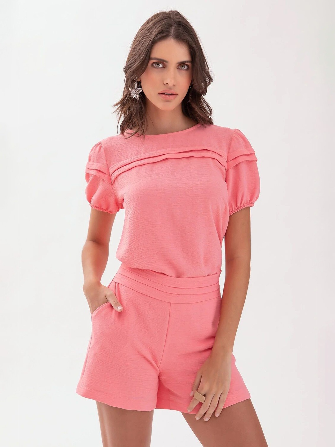 

FNOCKS Top with Shorts Co-Ords, Pink