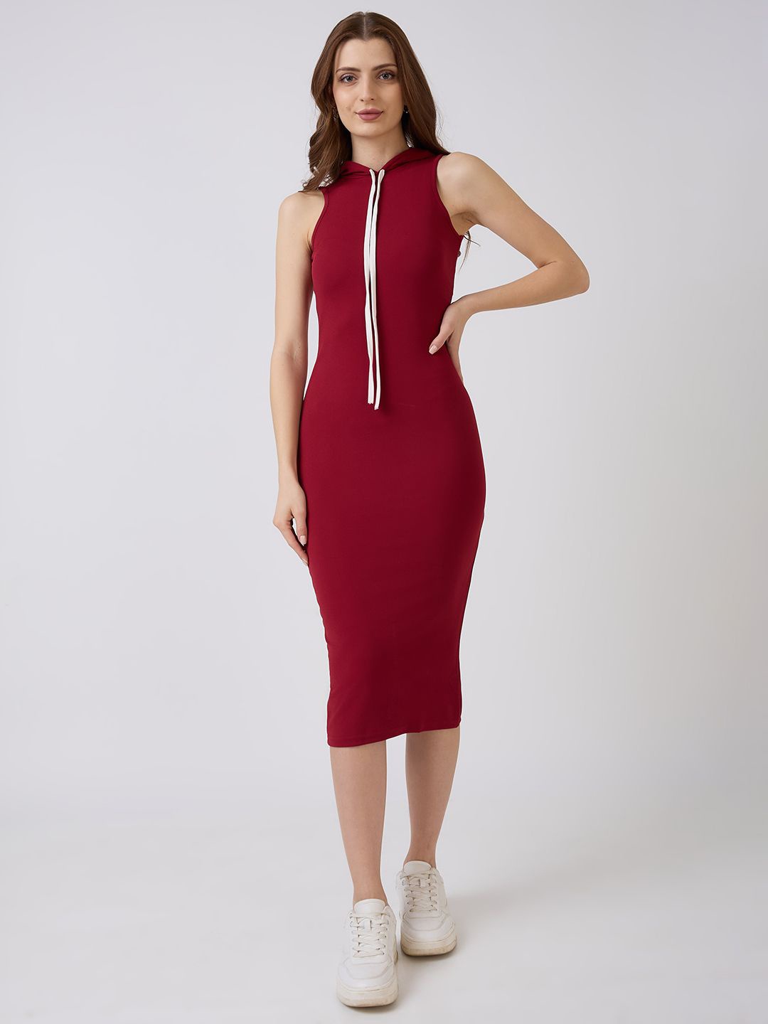 

SZN Bodycon Midi Dress, Maroon