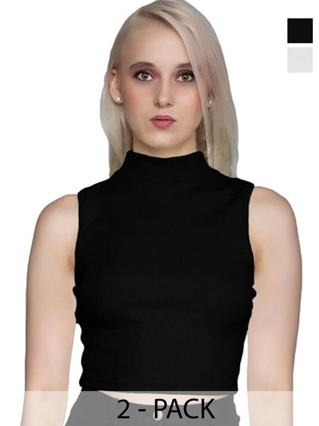 

SRISARAS Tank Crop Top, White