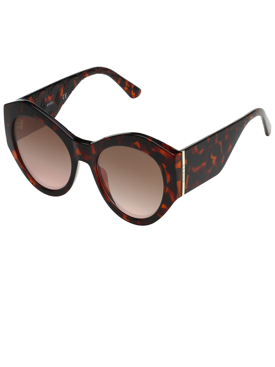 

GUESS Women Oval Sunglasses with UV Protected Lens, Brown