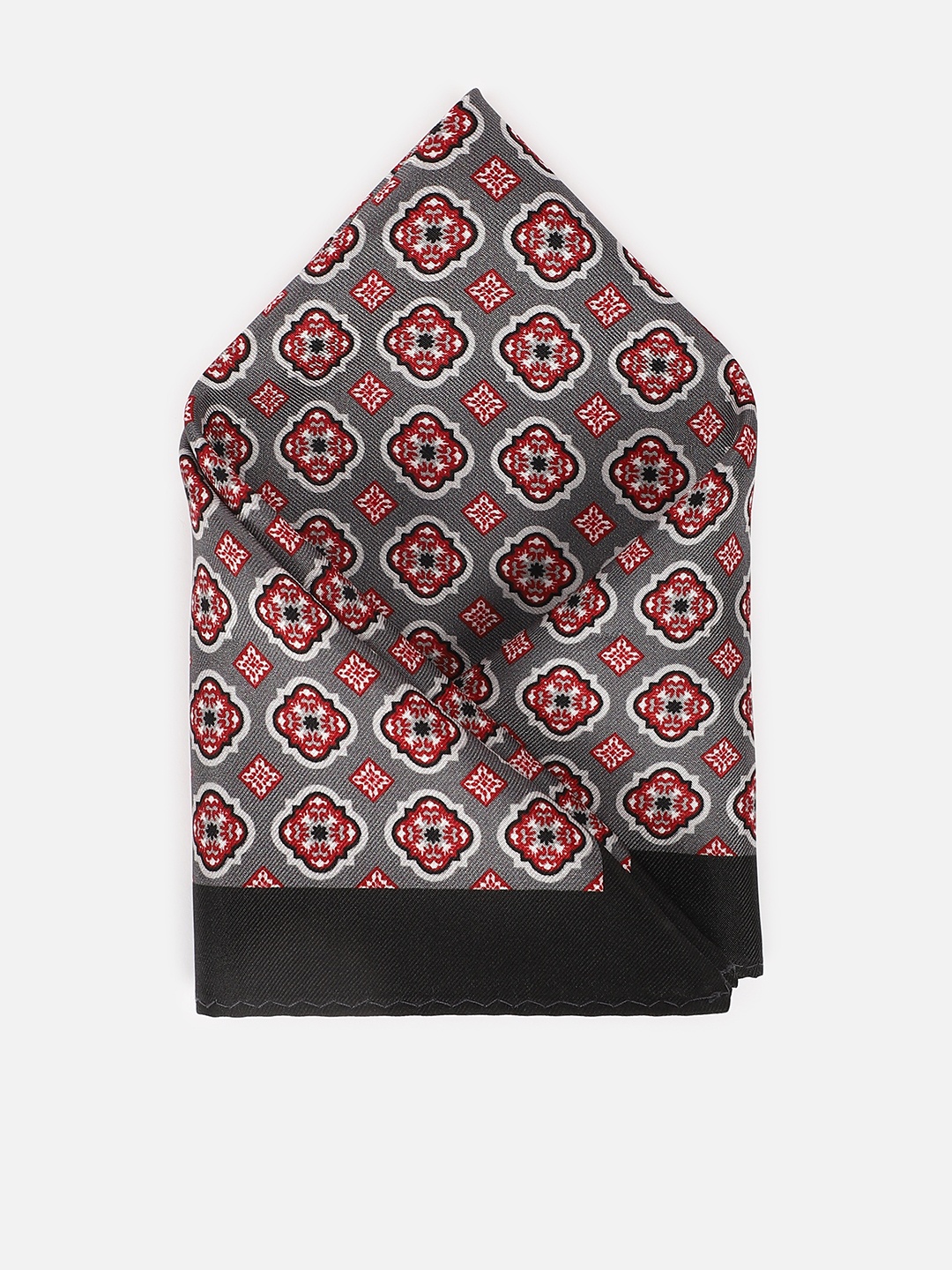 

Van Heusen Ethnic Motifs Printed Microfiber Pocket Squares, Grey