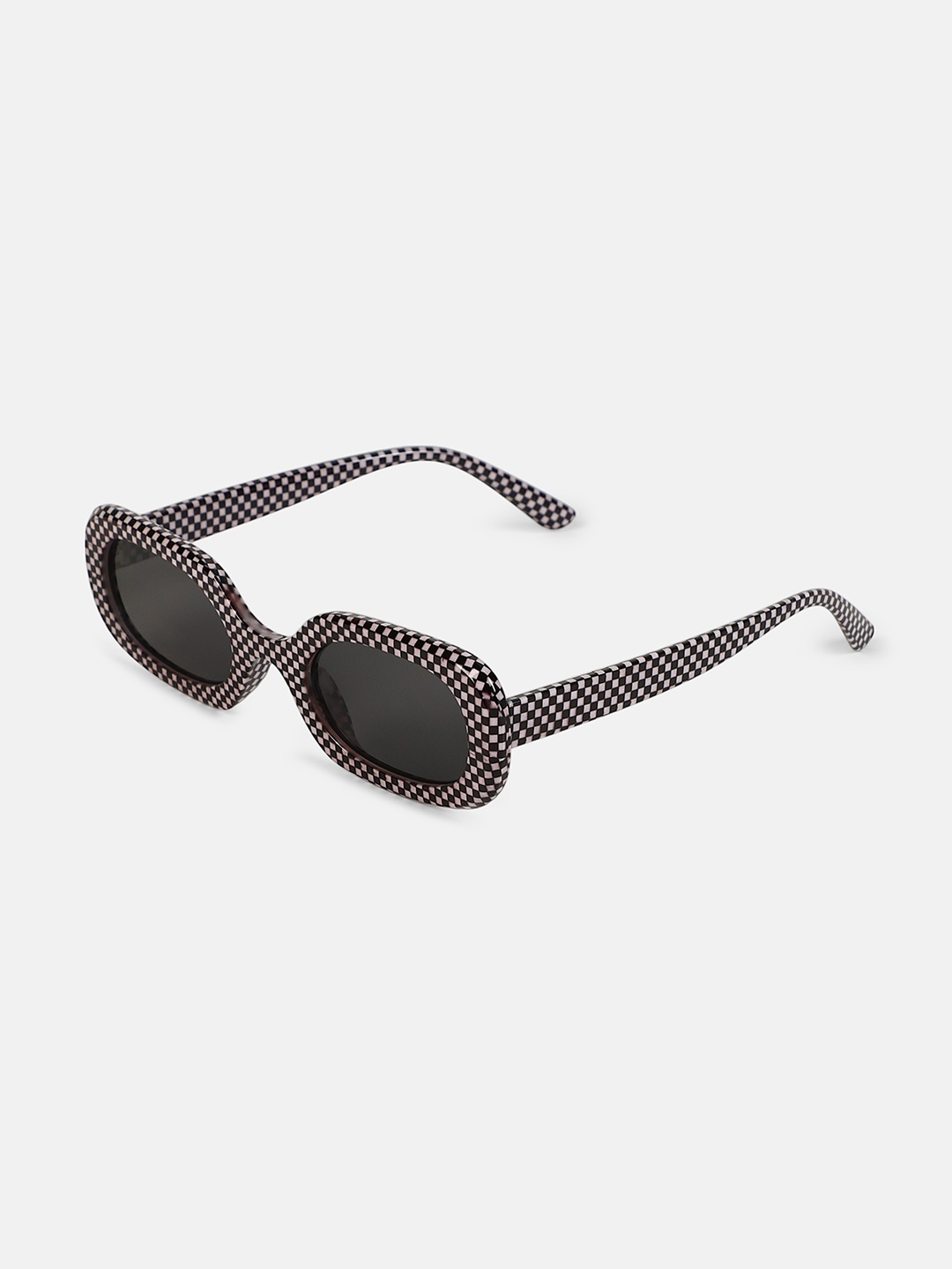 

HAUTE SAUCE by Campus Sutra Women The Zany Retro Rectangular Sunglass Onyx Black