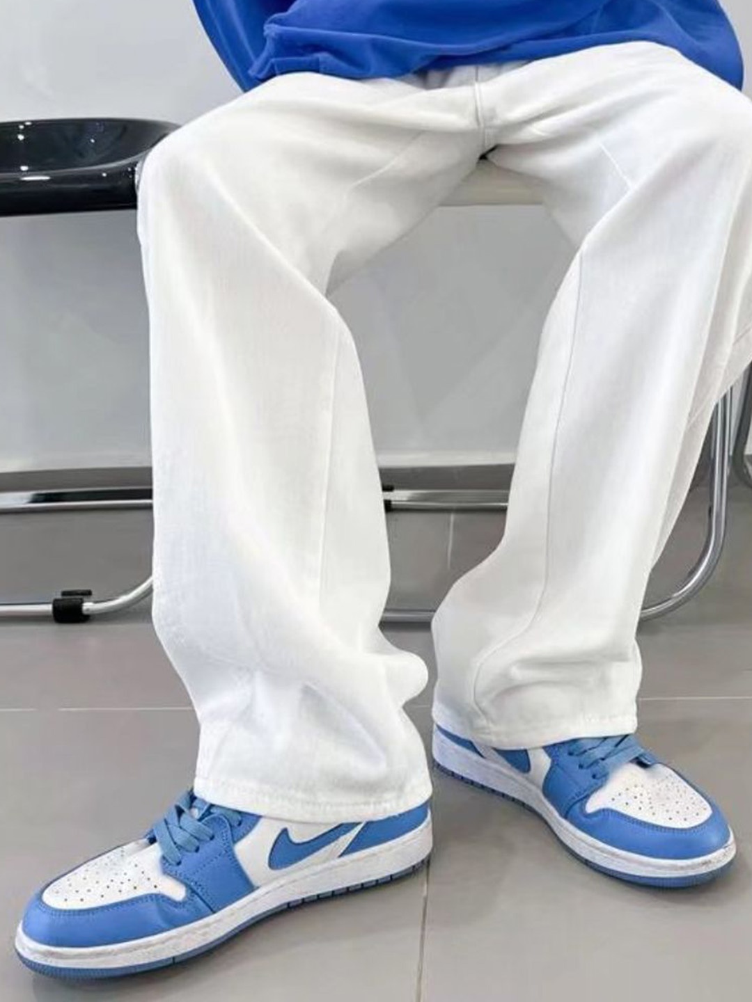 

HERE&NOW Men Relaxed Fit Jeans, White