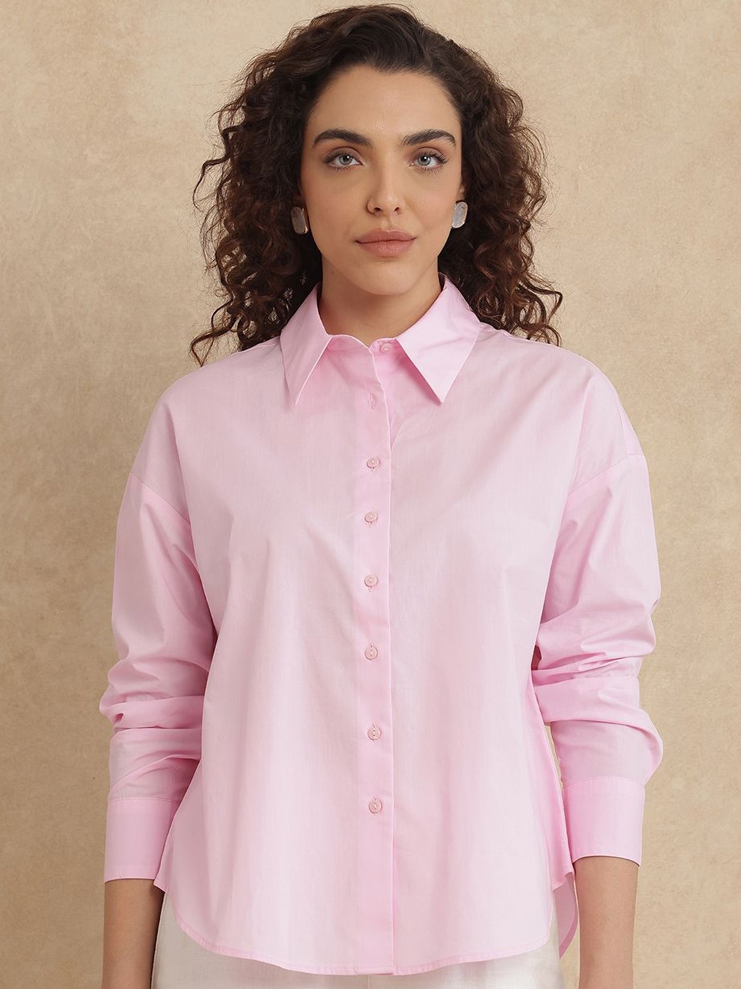 

RAREISM Women Comfort Opaque Formal Shirt, Pink