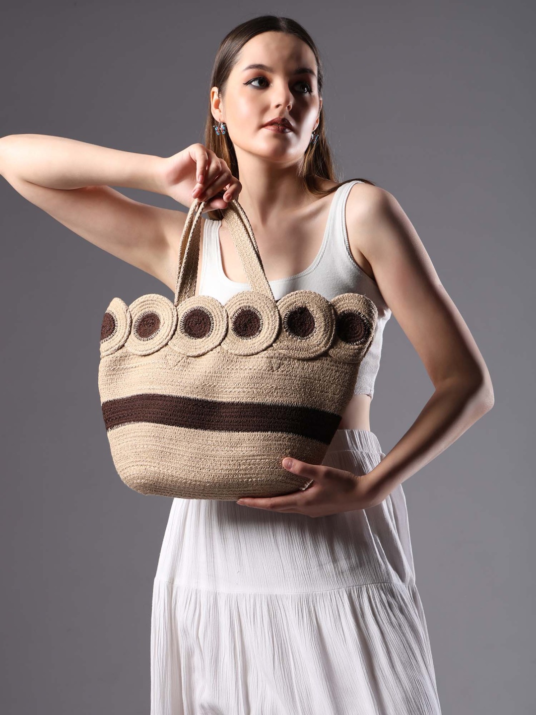 

ENSAC Structured Shoulder Bag, Brown