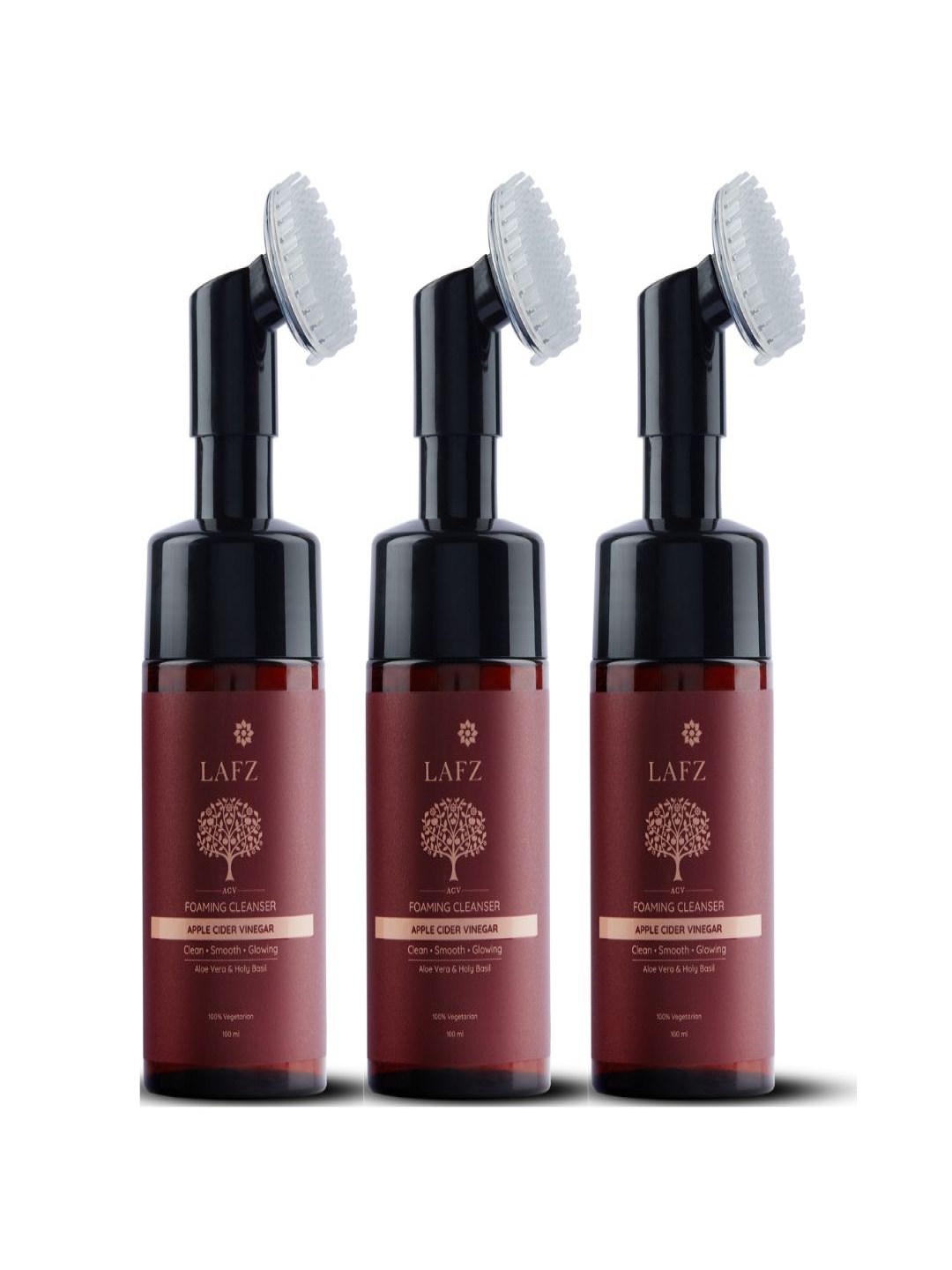 

LAFZ Set Of 3 Apple Cider Vinegar Foaming Face Wash- 100 ml Each, Transparent