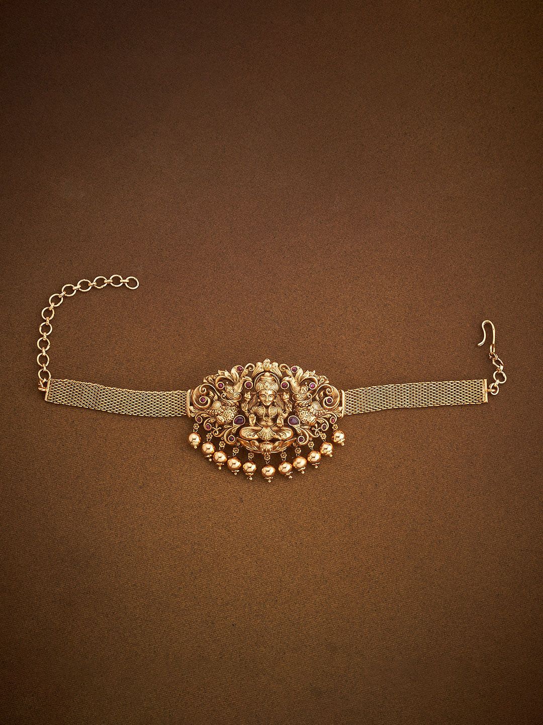

Kushal's Fashion Jewellery Women Ruby Gold-Plated Antique Armlet
