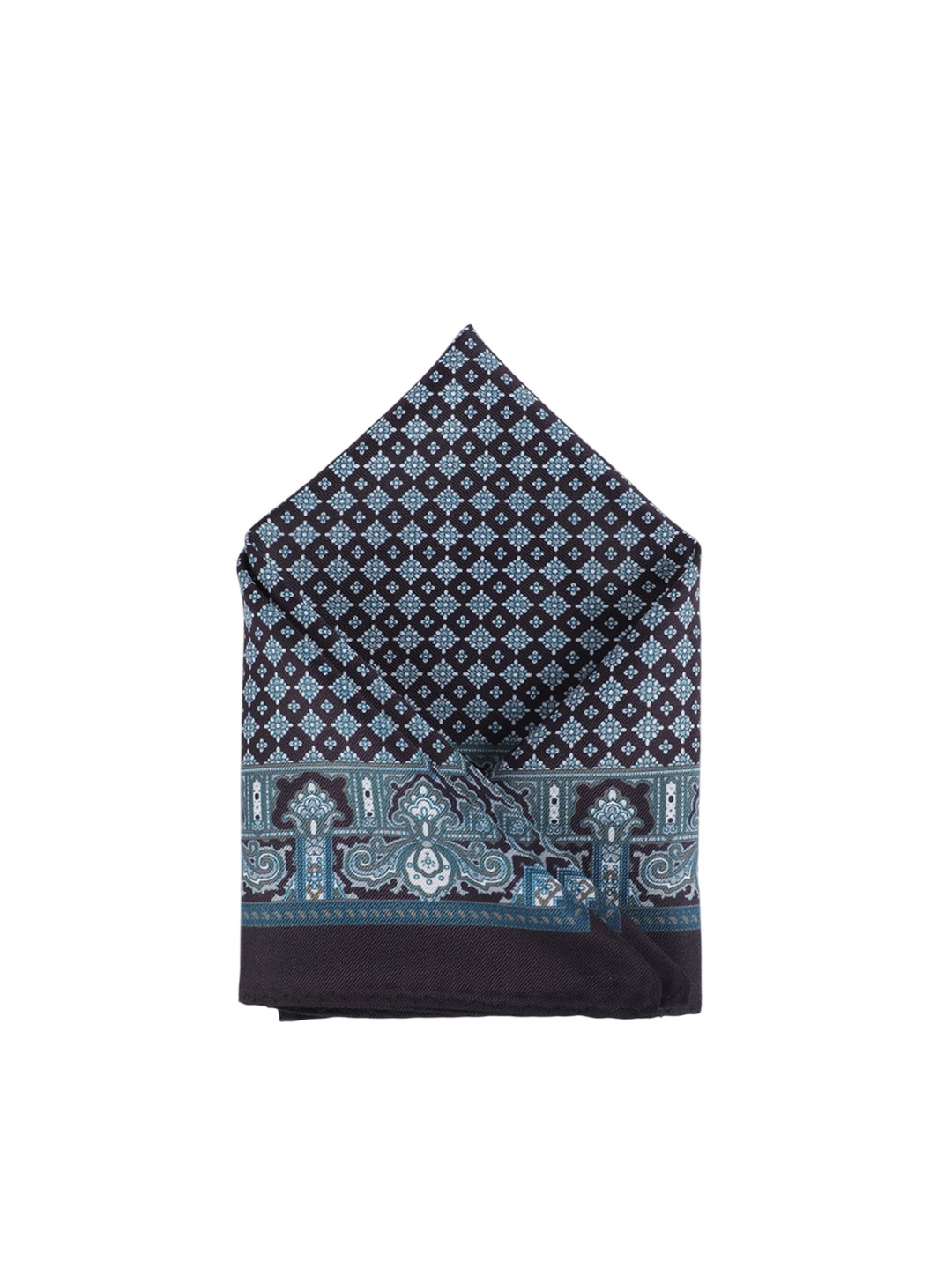 

Van Heusen Ethnic Motifs Printed Microfiber Pocket Squares, Black
