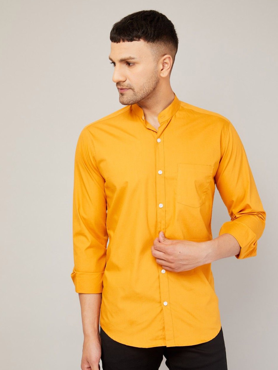 

Le Mec Men Opaque Casual Shirt, Yellow