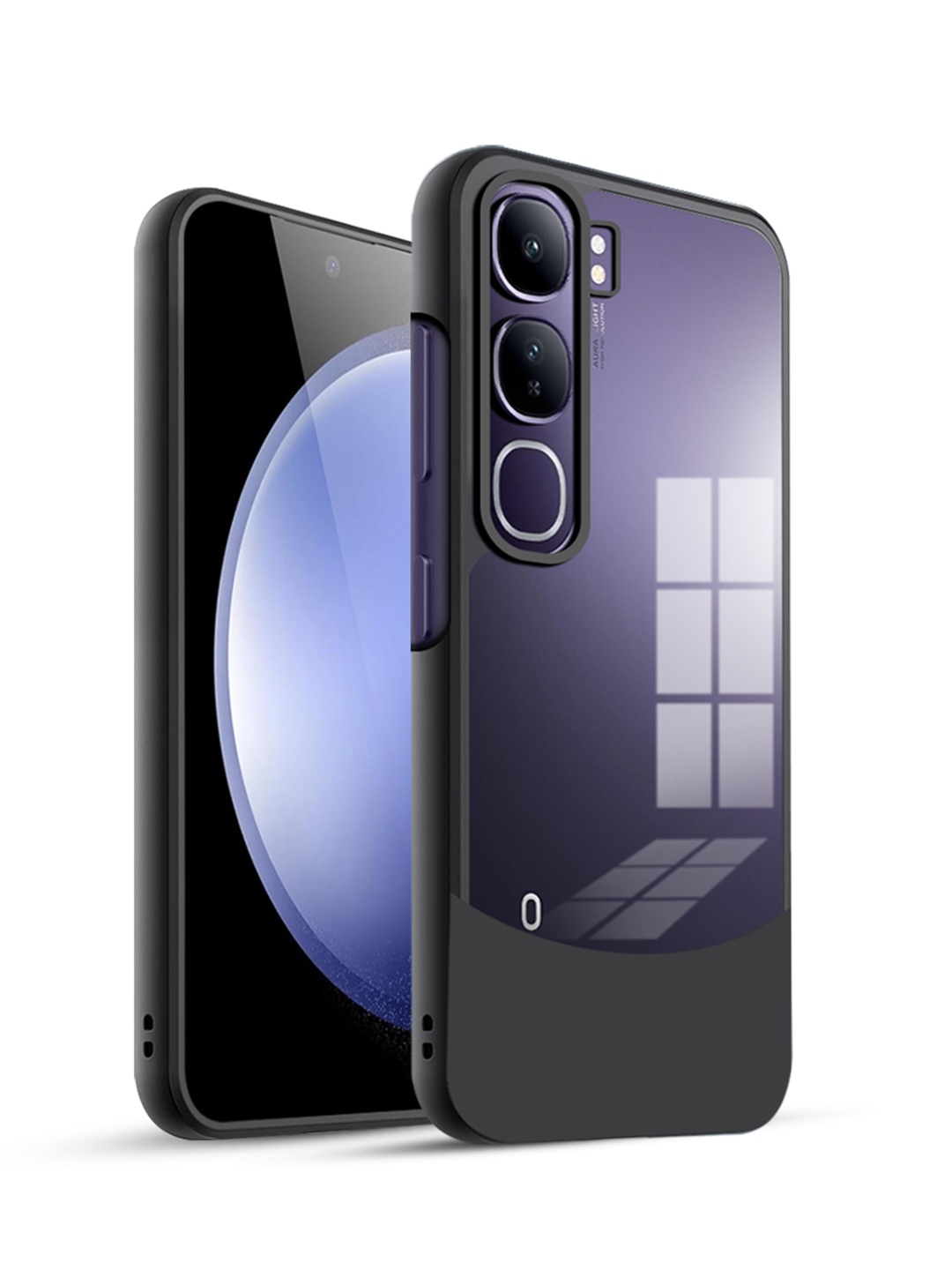 

Karwan Vivo Y300 Ultra Hybrid Shockproof Back Case, Black