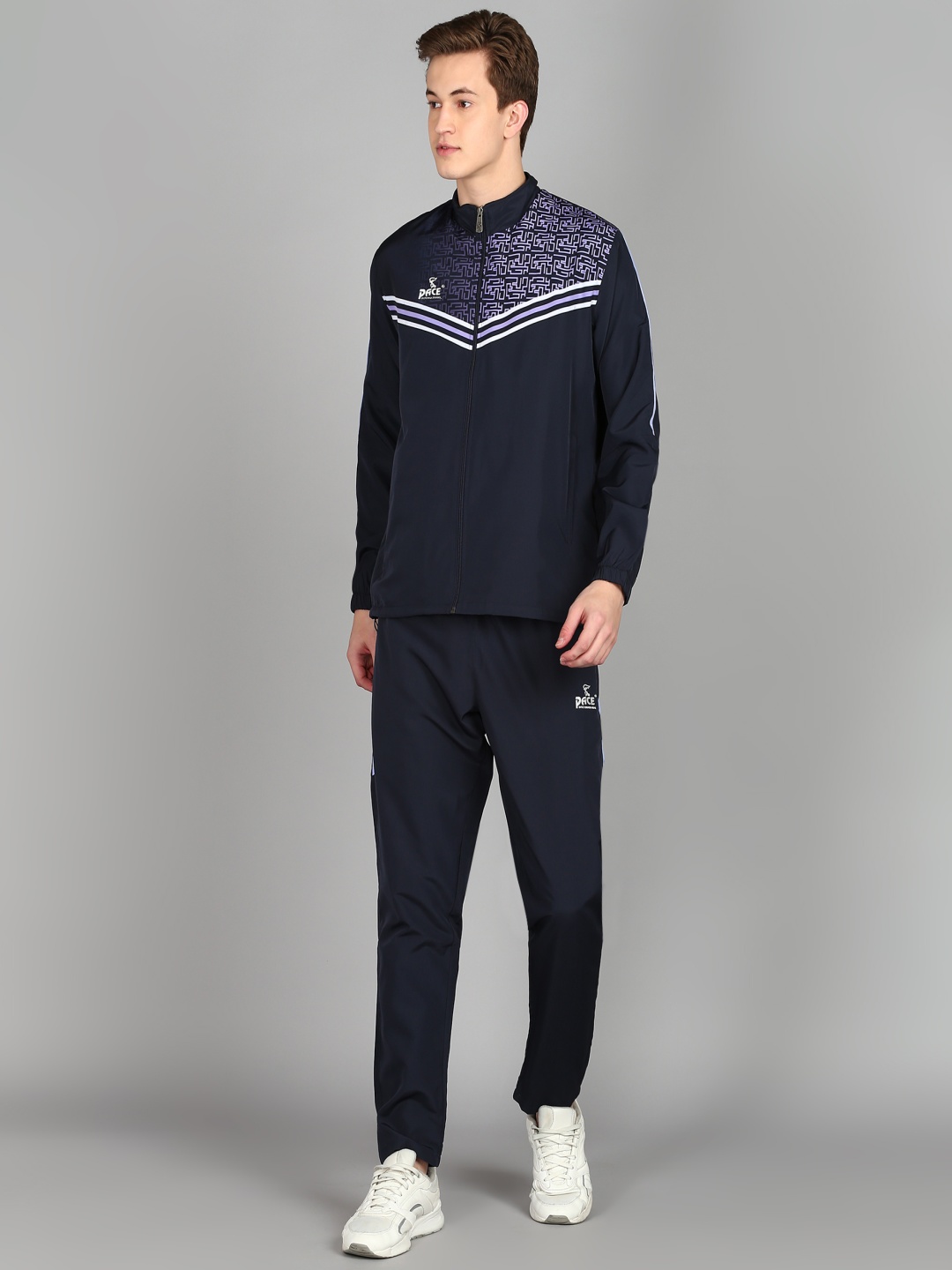 

Pace International Graphic Printed Long Sleeve Tracksuit, Navy blue