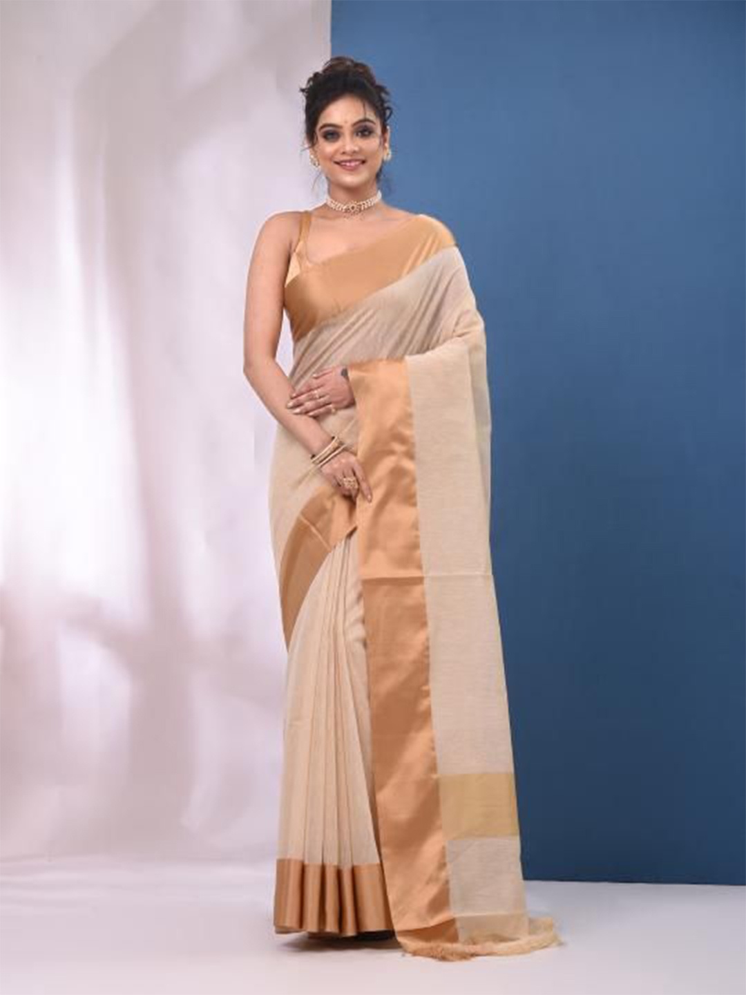 

VIBHAVARI Zari Saree, Beige