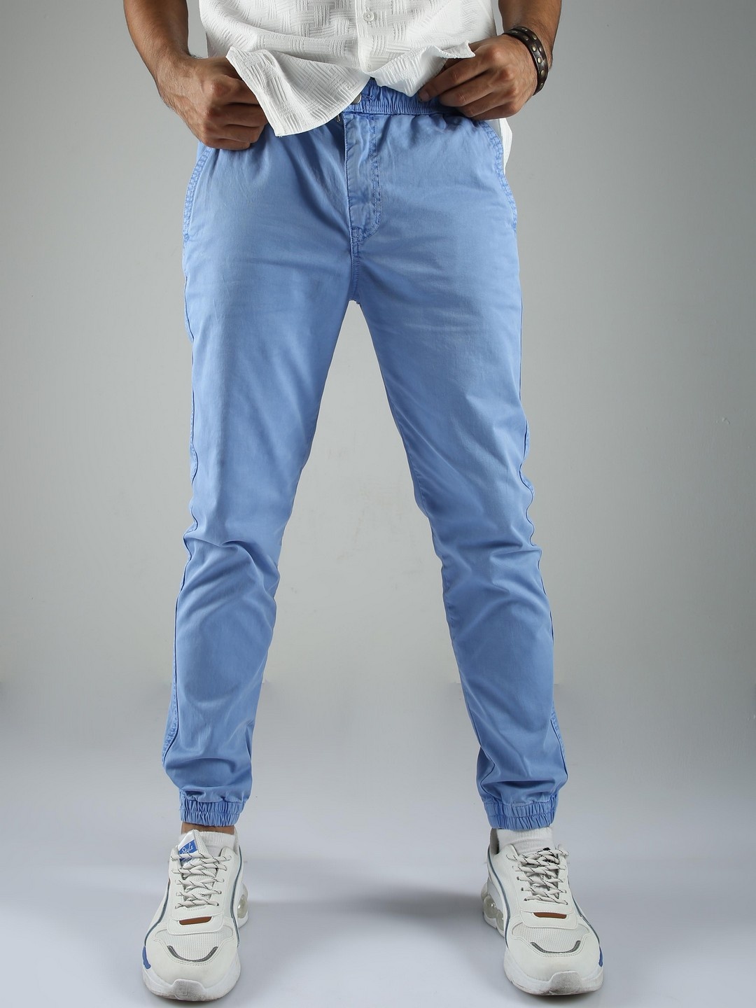 

NEVER NEUD Men Relaxed Fit Joggers Trousers, Blue