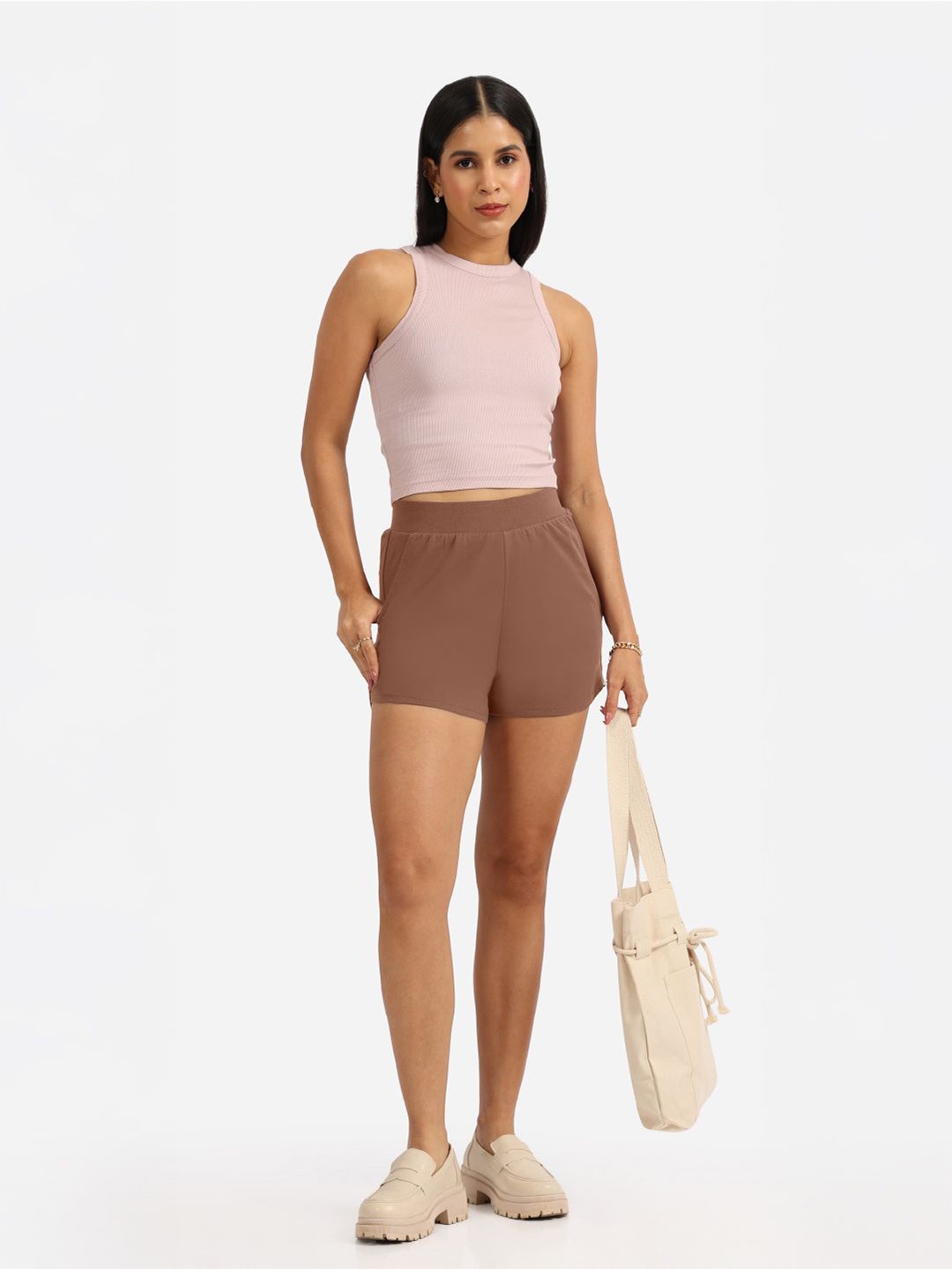 

Blissclub Women Training or Gym Shorts, Brown