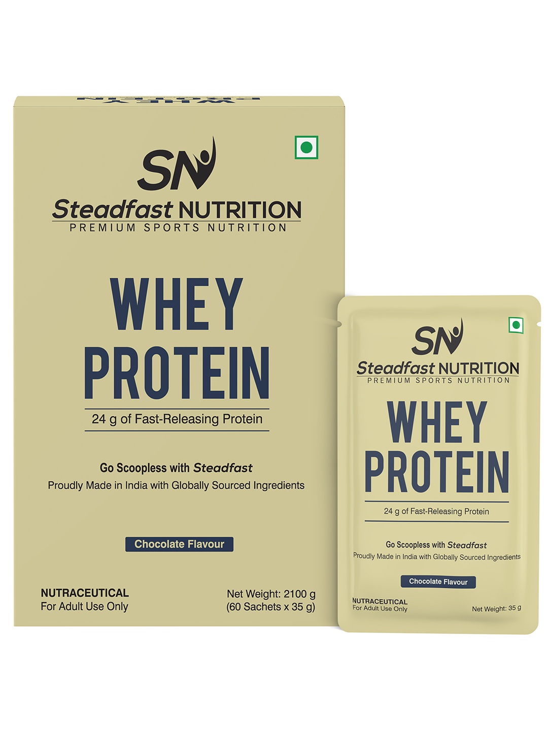 

Whey Protein Fast Releasing Concentrate Recovery Chocolate 60 Sachets 2100g, Green