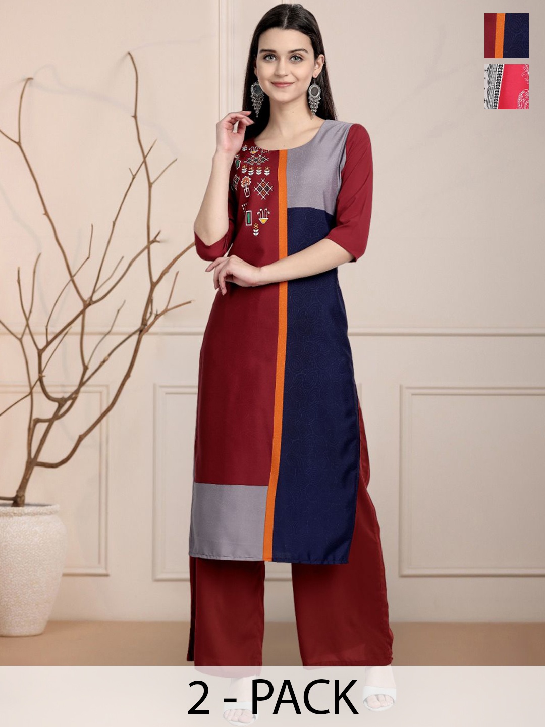 

Moda Rapido Women Ethnic Motifs Printed Floral Crepe Kurta, Multi