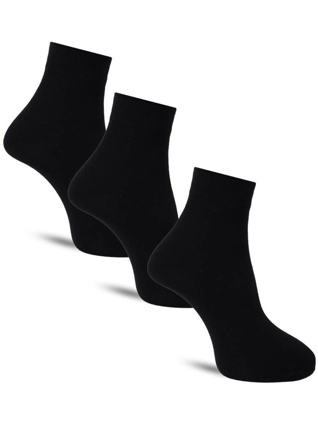 

Camey Men Pack Of 3 Ankle Length Socks, Black
