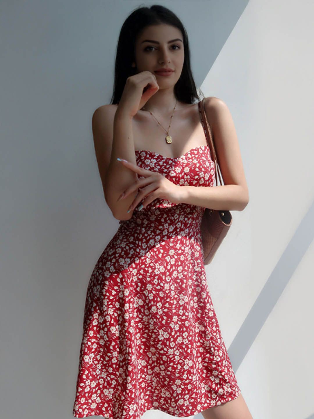 

StyleCast Floral Print Fit & Flare Dress, Red