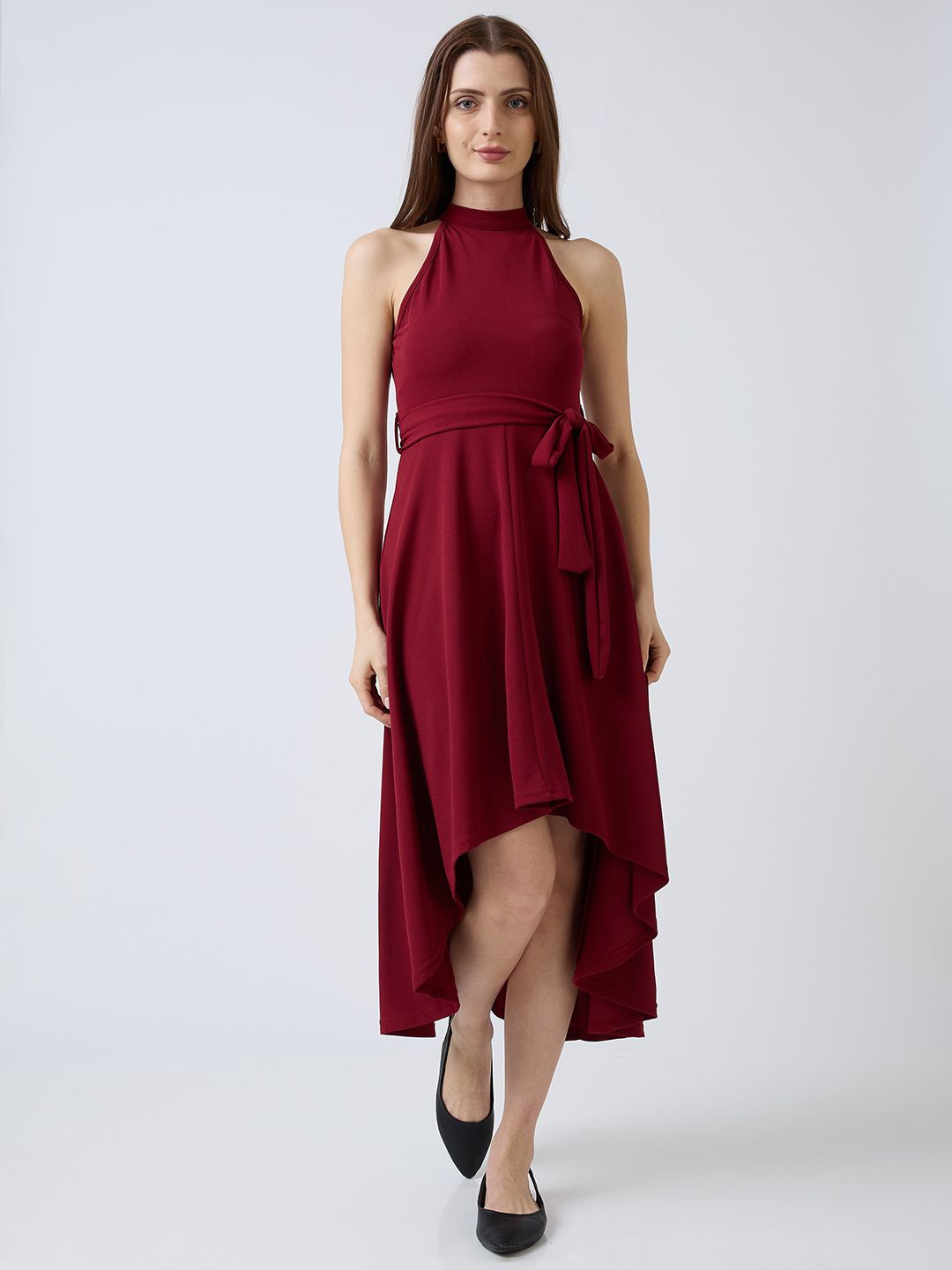 

SZN Fit & Flare Midi Dress, Maroon