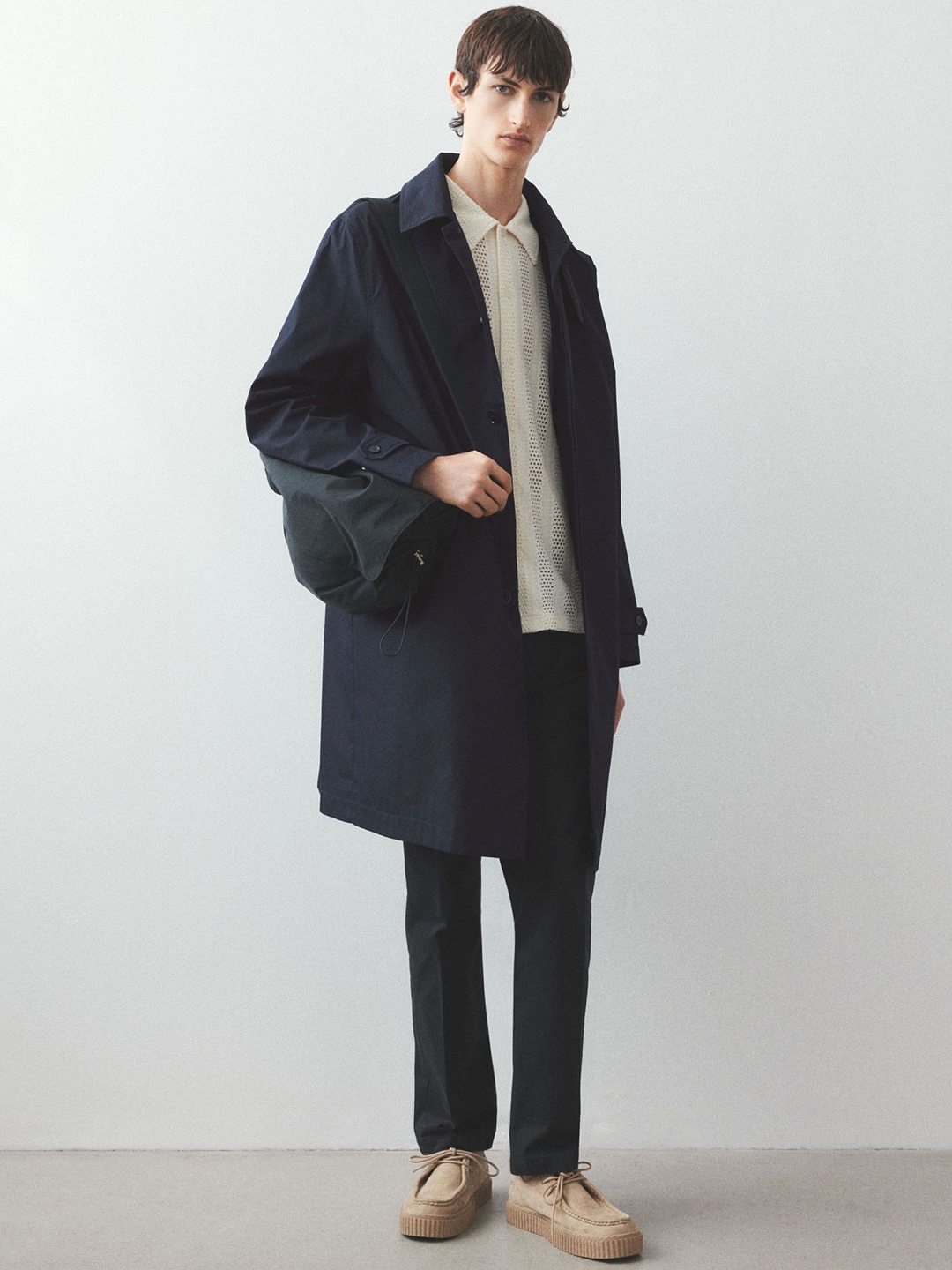 

H&M Regular Fit Car Coat, Blue