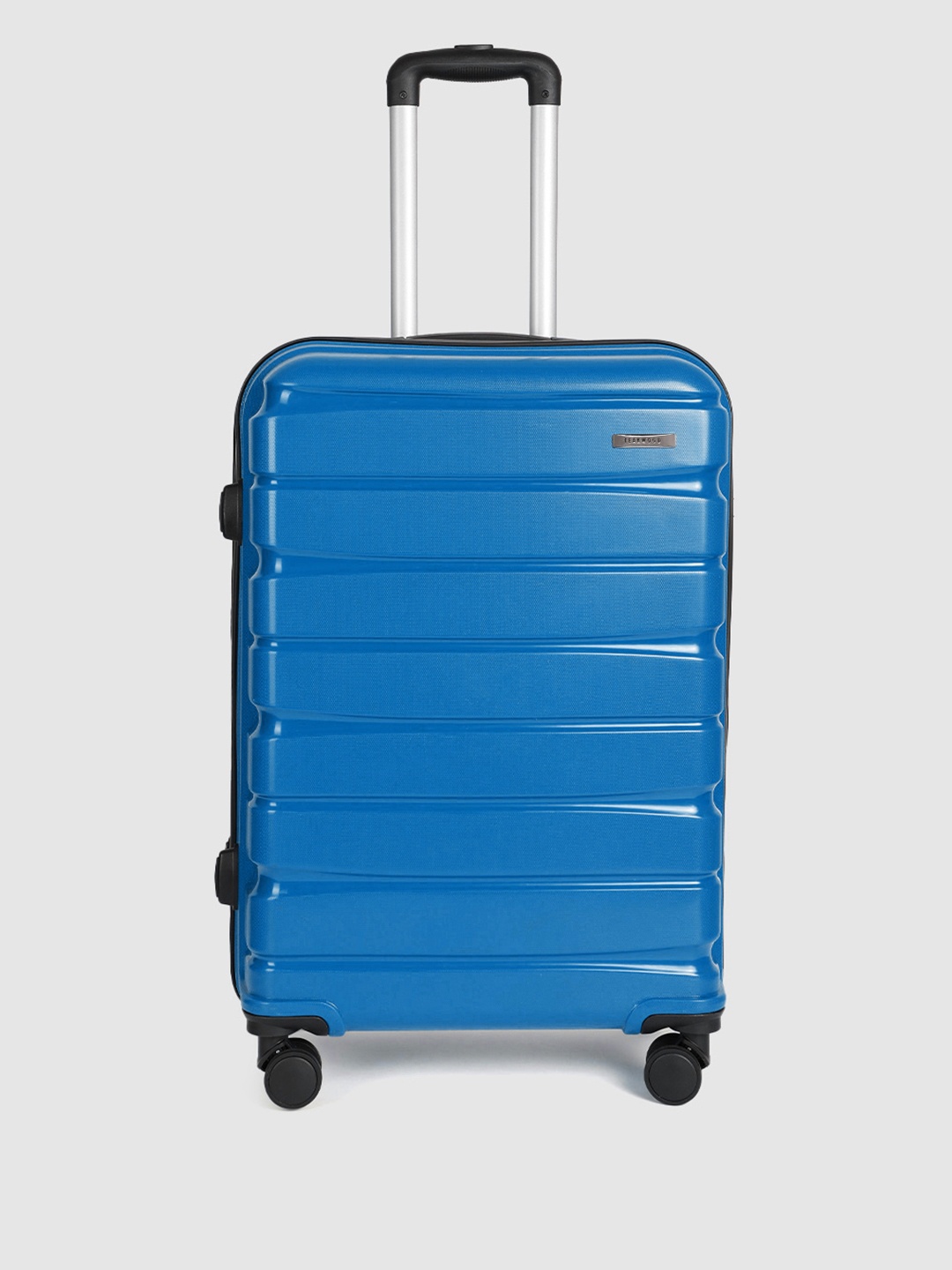 

Teakwood Leathers India Hard Side Medium Trolley Bag - 57L, Blue
