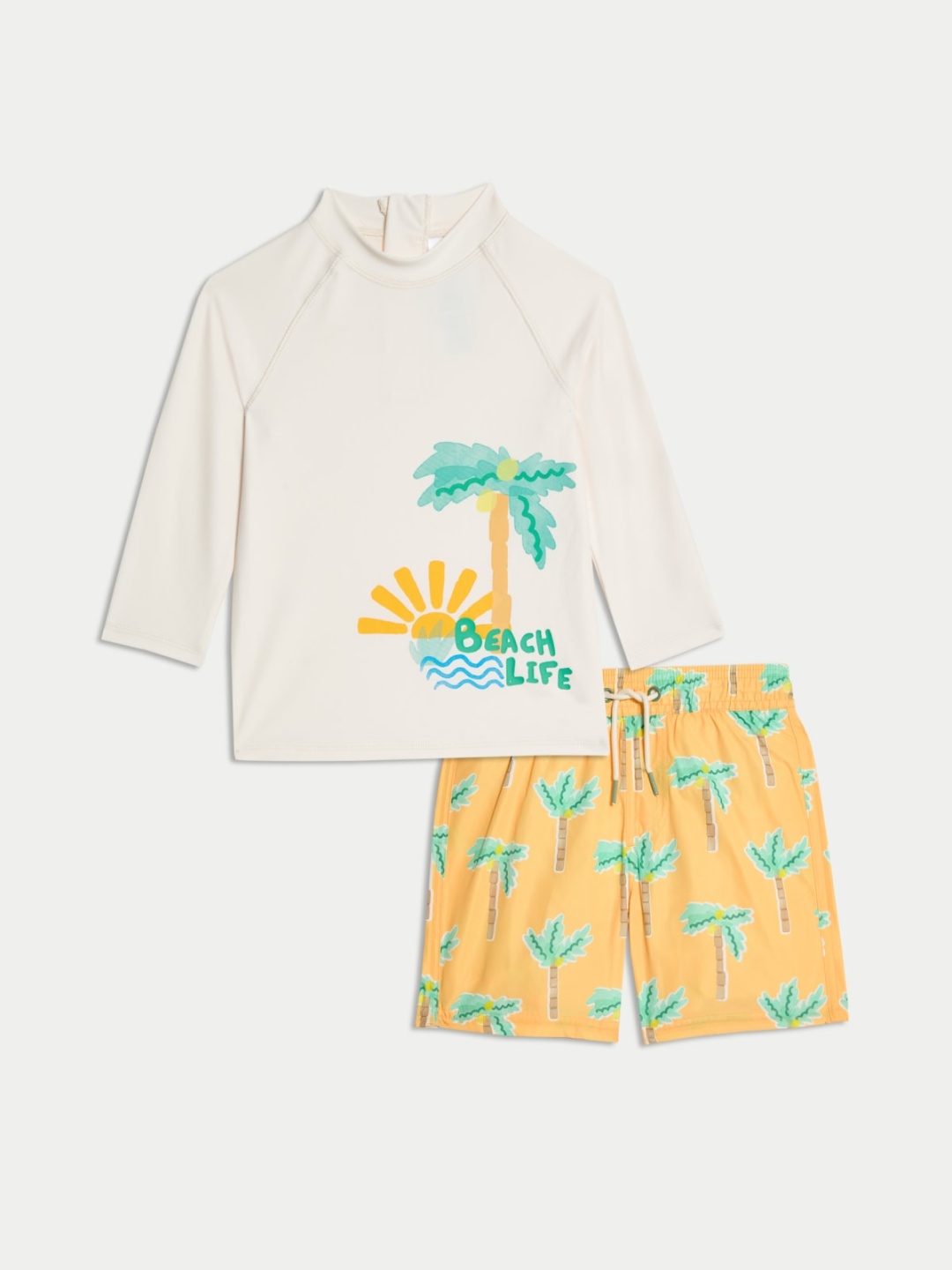 

Marks & Spencer Boys Palm Printed Swim Set, Yellow
