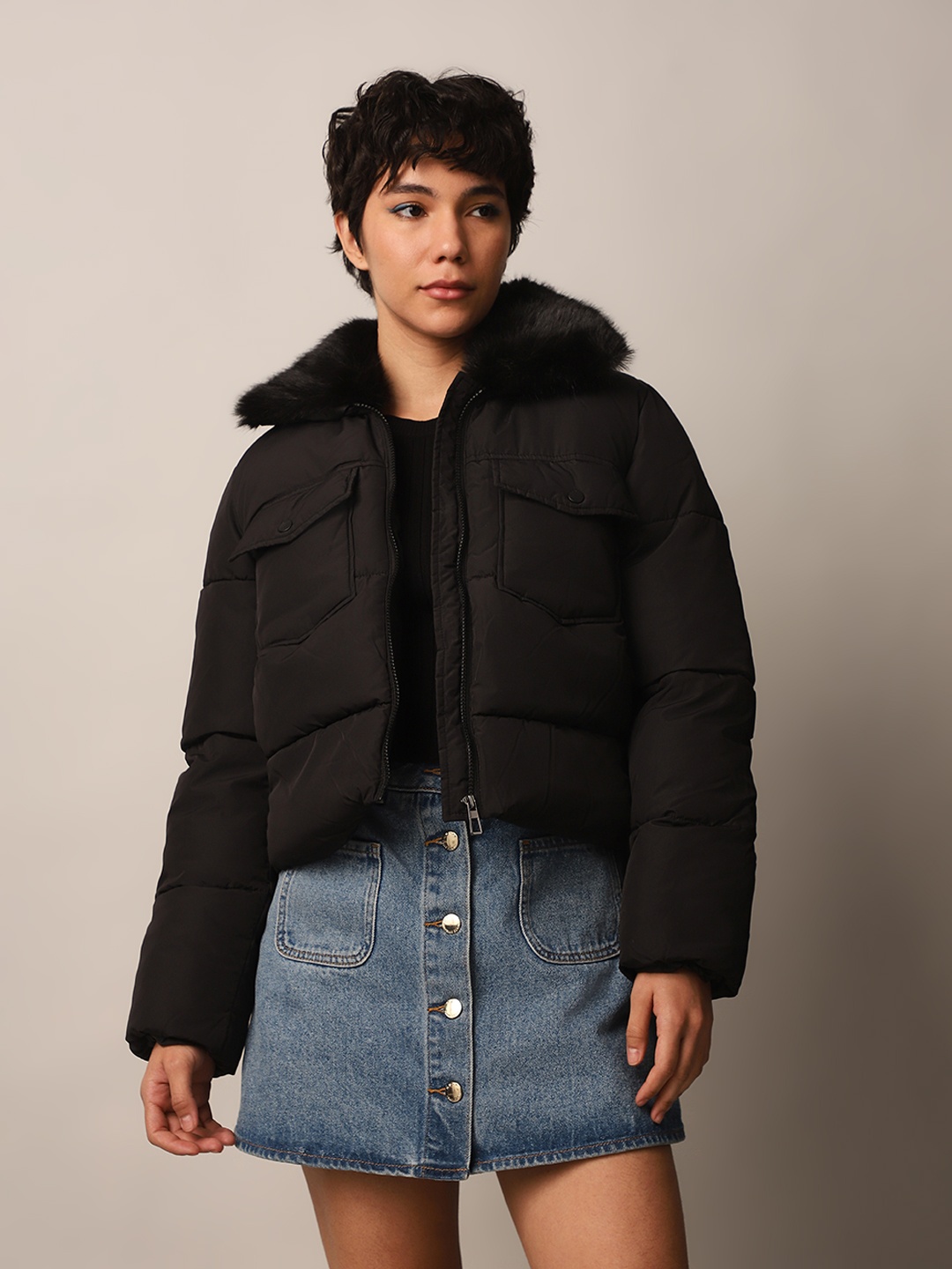 

ONLY Women Puffer Jacket, Black