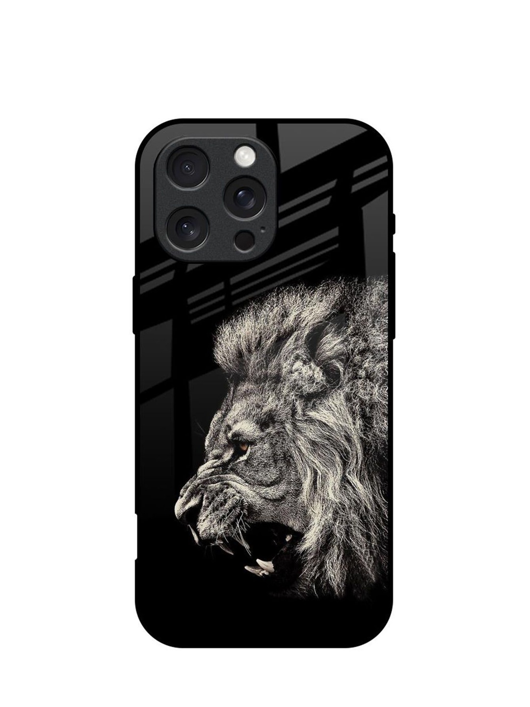 

QRIOH Quirky Printed iPhone 16 Pro Max Back Case Mobile Accessories, Black