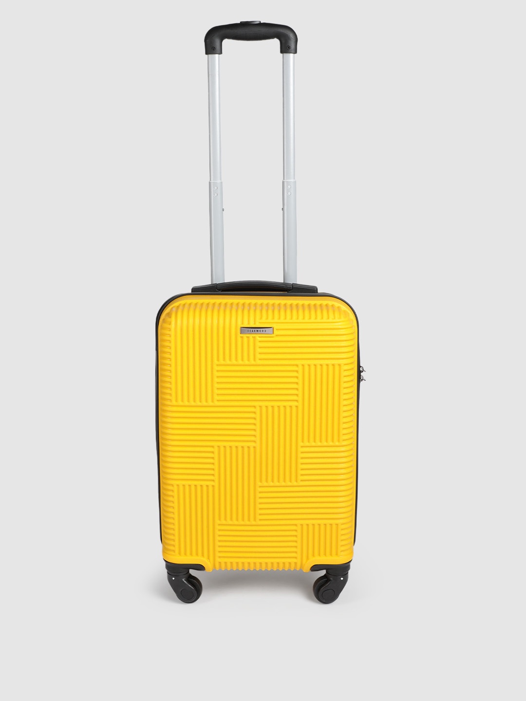 

Teakwood Leathers Ladakh 360-Degree Rotation Textured Hard Cabin Size Trolley Bag - 38L, Yellow