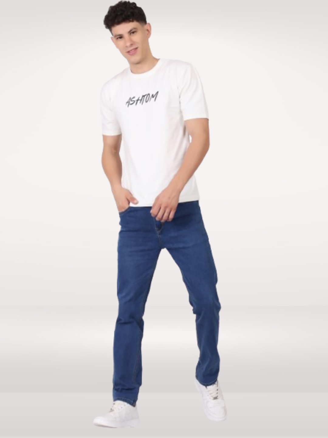 

ASHTOM Men Regular Fit Denim Jeans, Blue