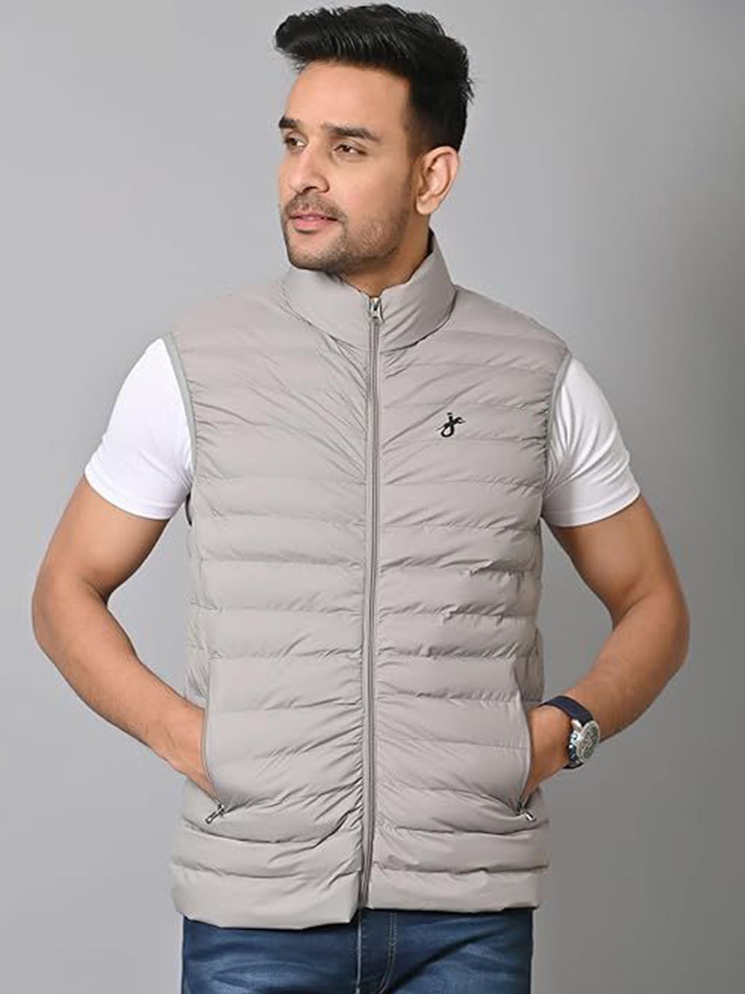 

JAGURO Men Lightweight Bomber Jacket, Grey