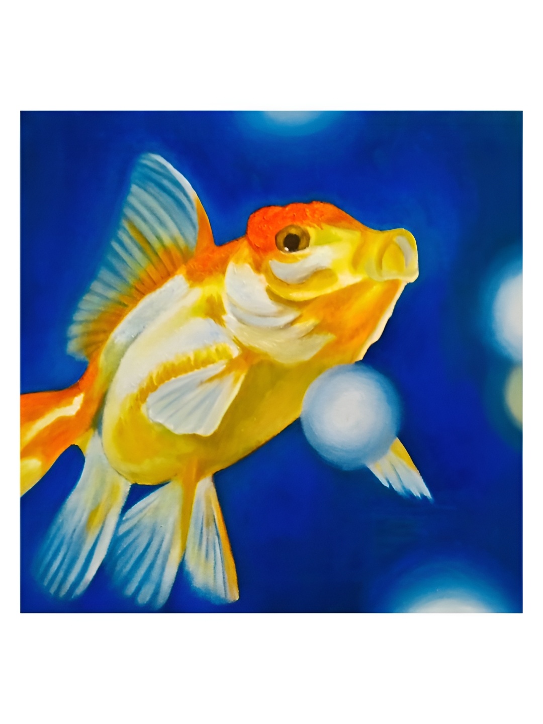 

Inephos Blue & Orange Birds and Animals Printed Canvas Wall Art