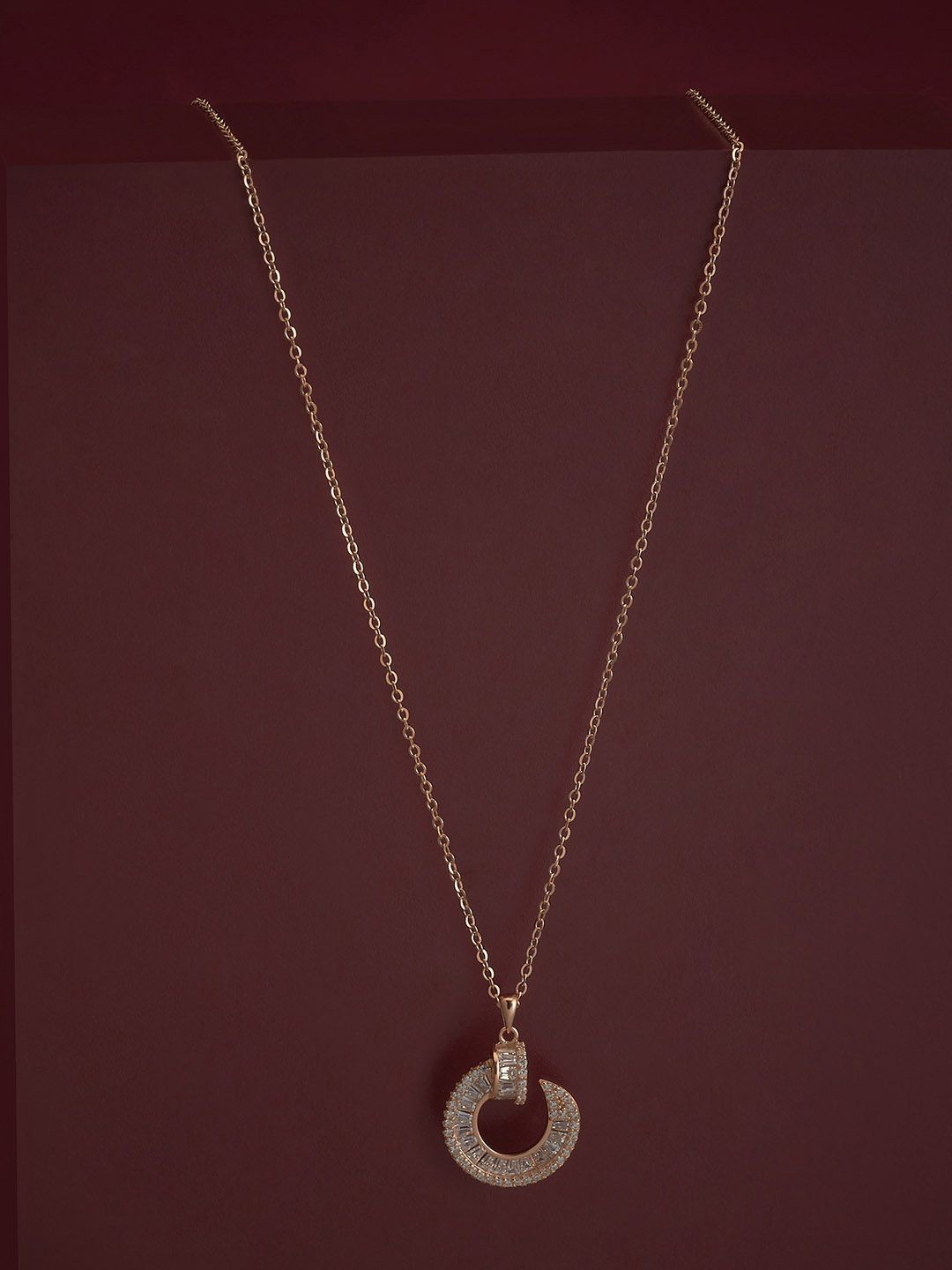 

Kushal's Fashion Jewellery 92.5 Silver Rose Gold-Plated Contemporary Pendants
