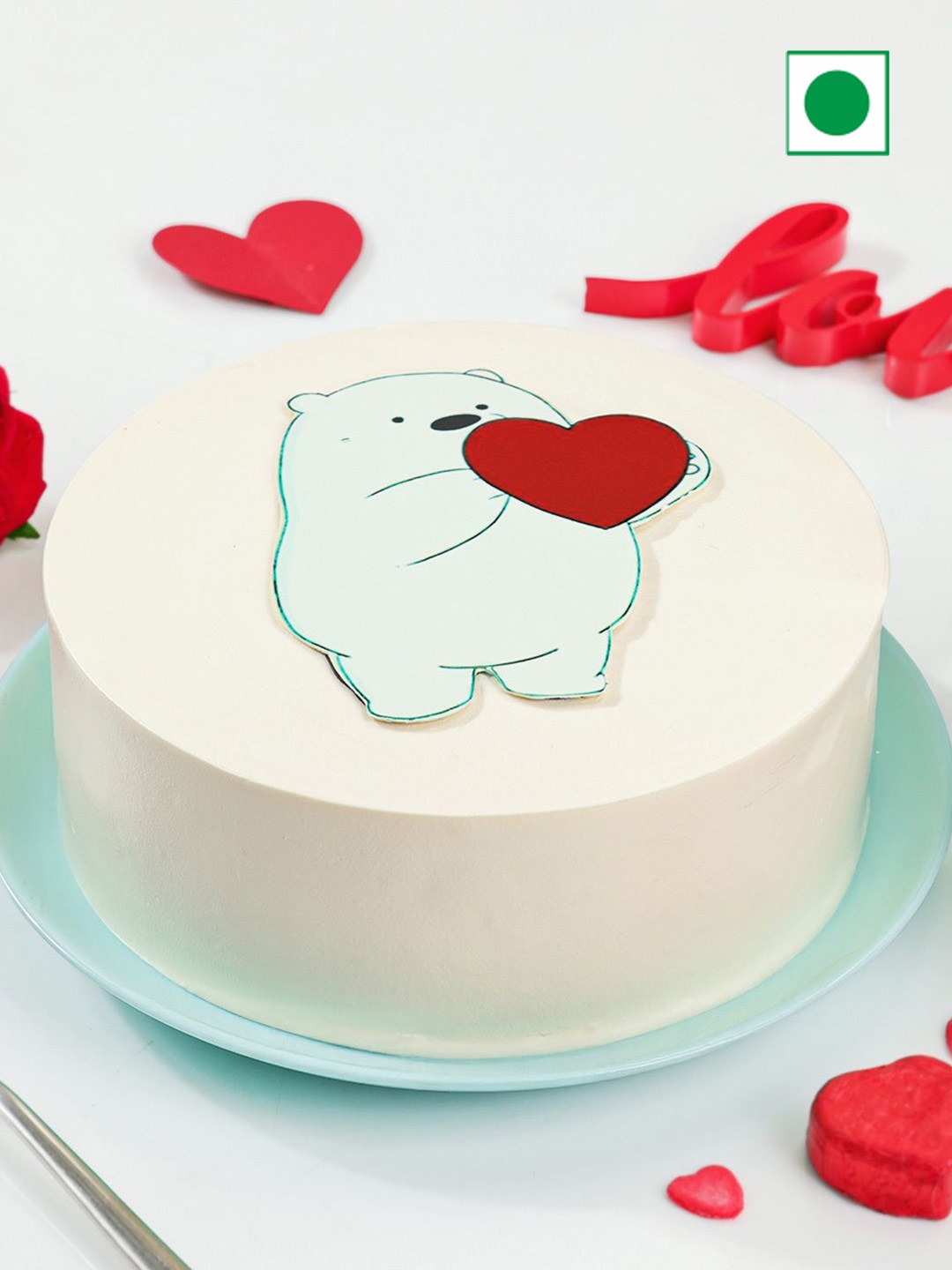 

IGP Red Velvet Eggless Round Shape Cake - 1Kg, White