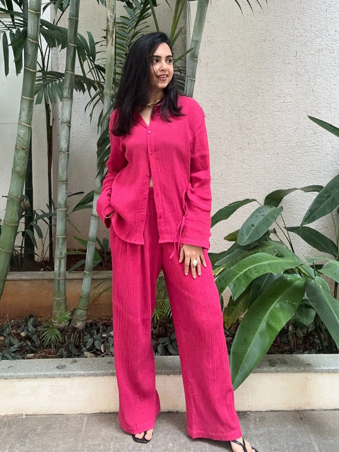 

SPELL BY SMOKESHOW Shirt with Trousers Co-Ords, Pink