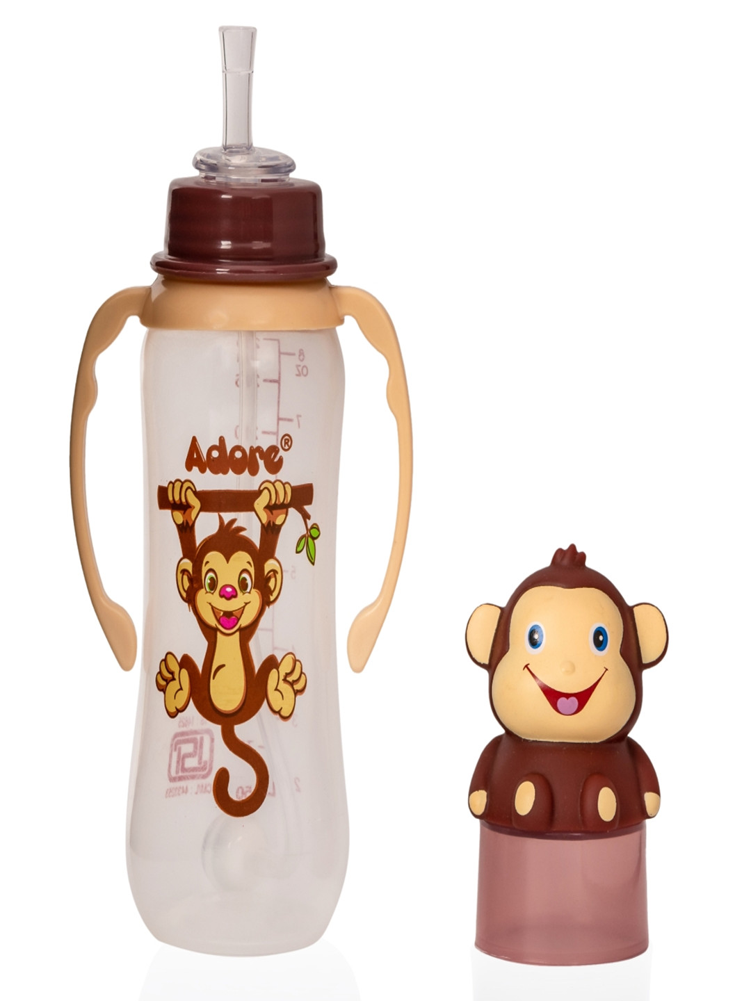 

Adore Kids The Character Hood Straw Sipper With Gravity Ball & Twin Handle 250ml, Brown
