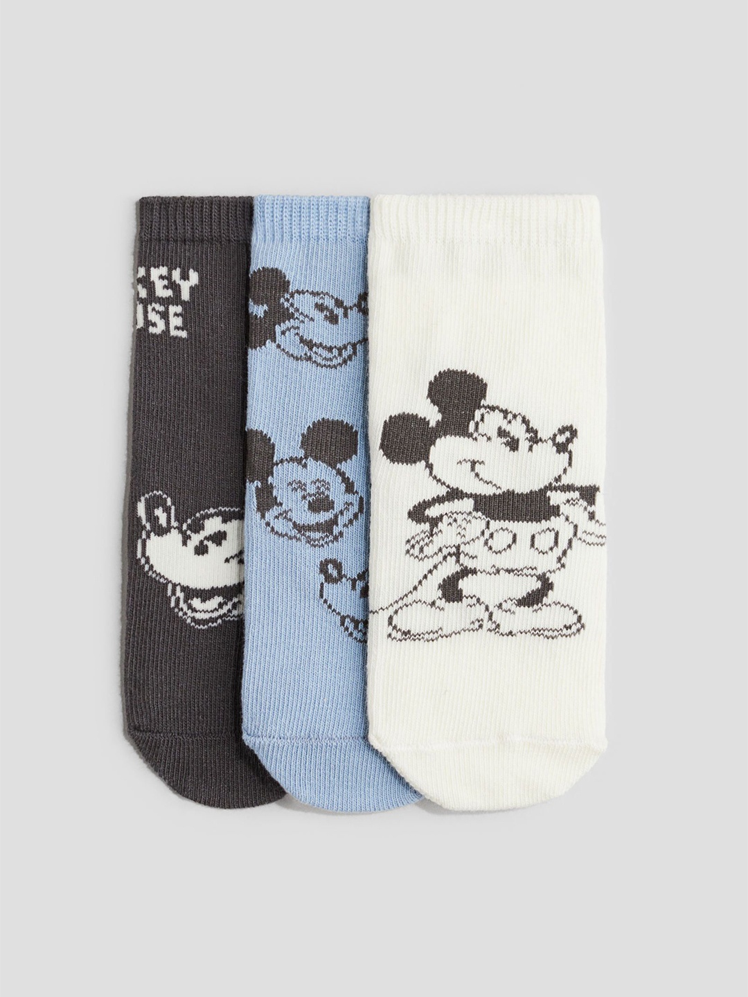 

H&M 3-Pack Motif-Detail Socks, Blue