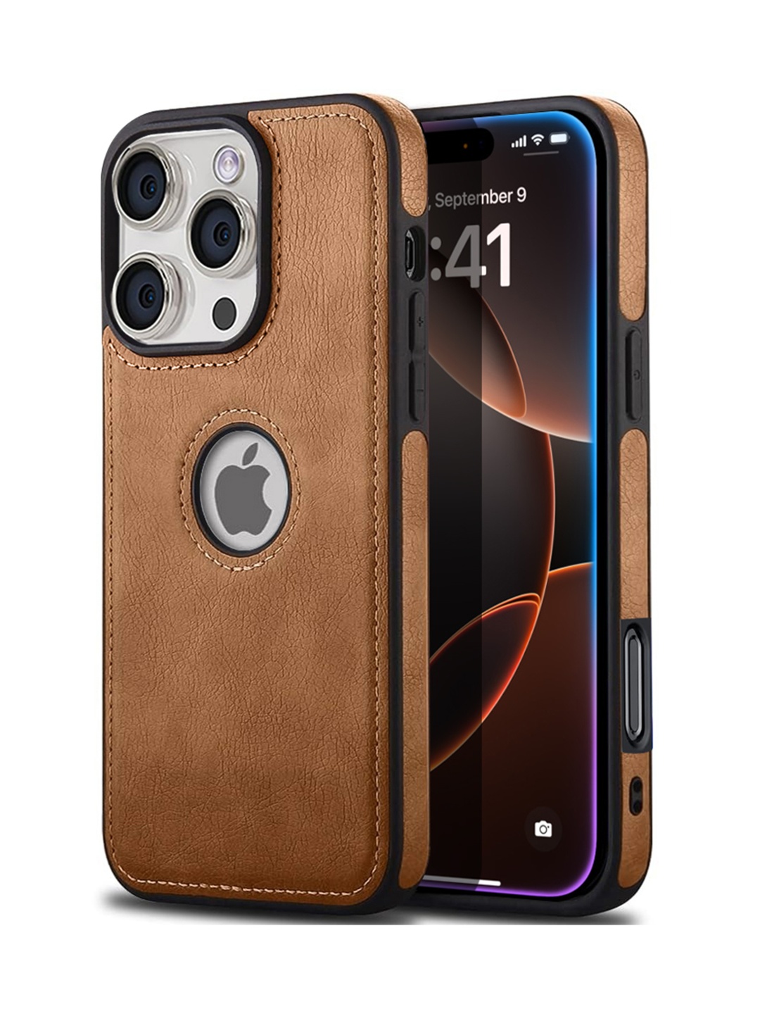 

Karwan Solid Printed iPhone 16 Pro Max Back Case Mobile Accessories, Brown
