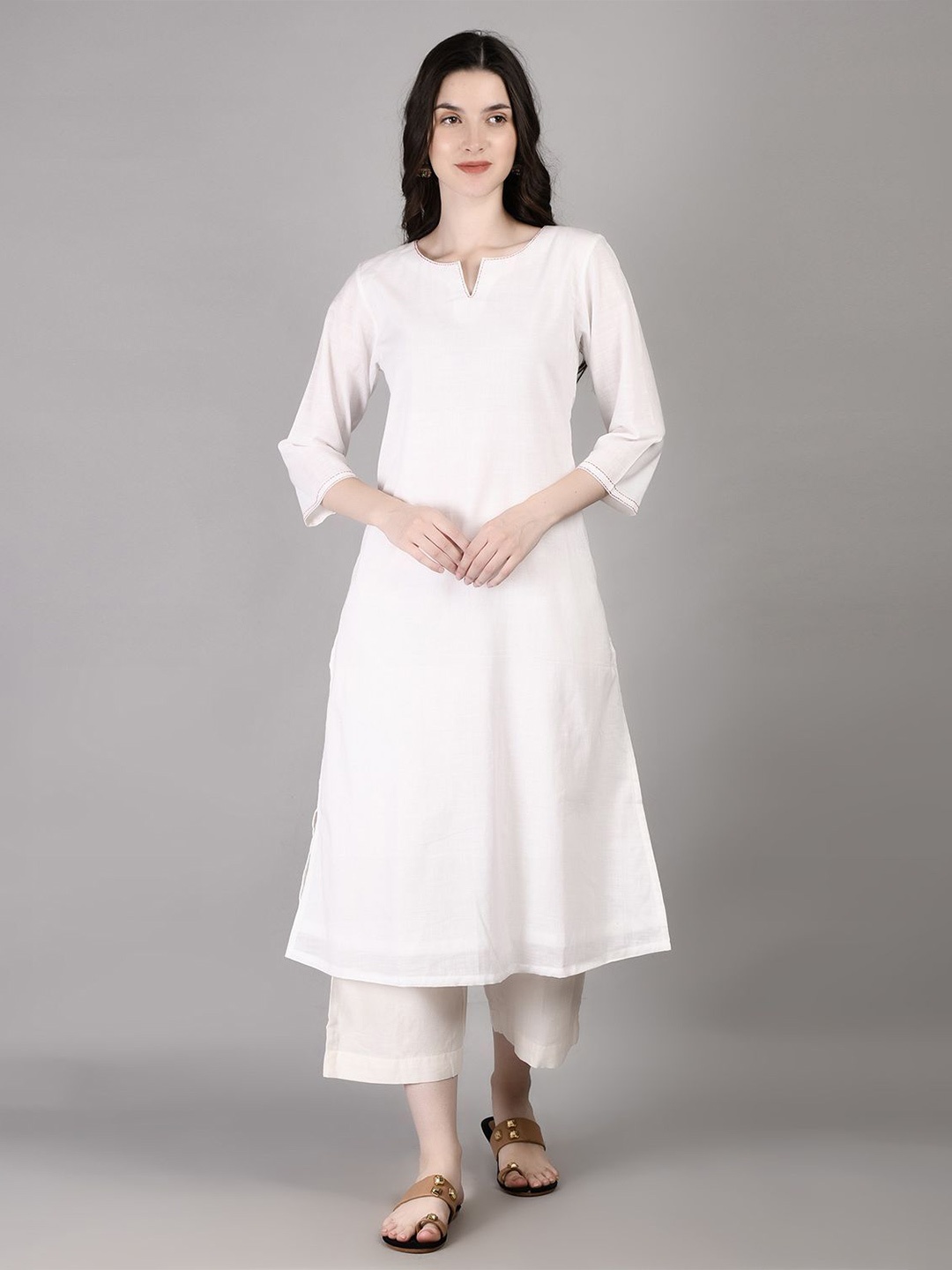 

PALASH Cotton Kurta, White