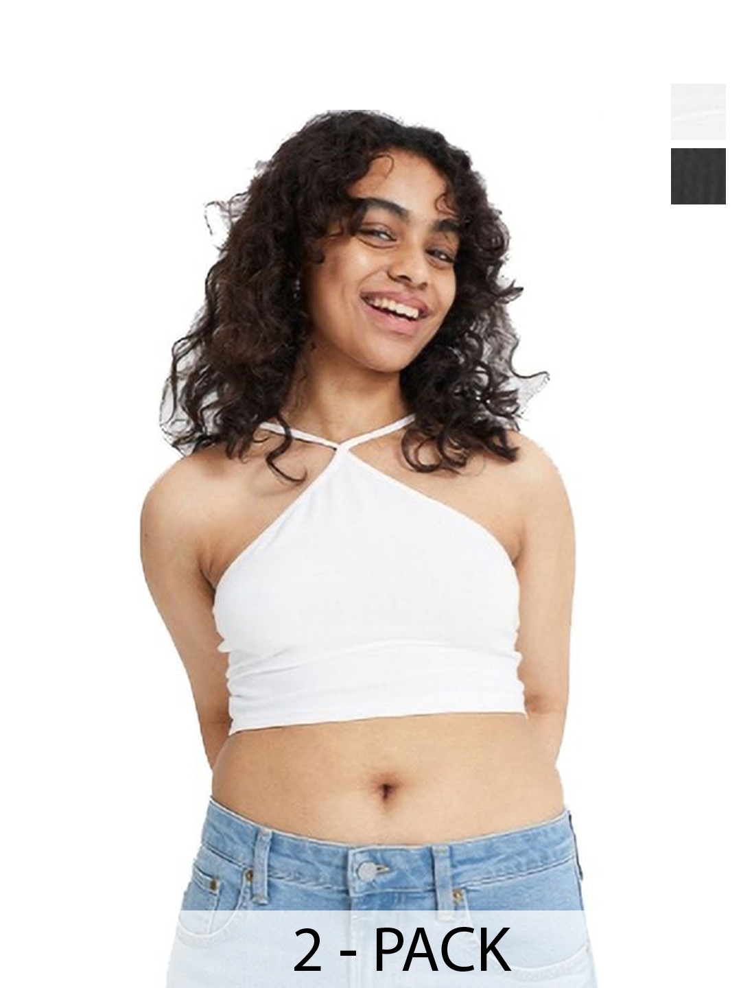 

SRISARAS Sweetheart Neck Tank Crop Top, White