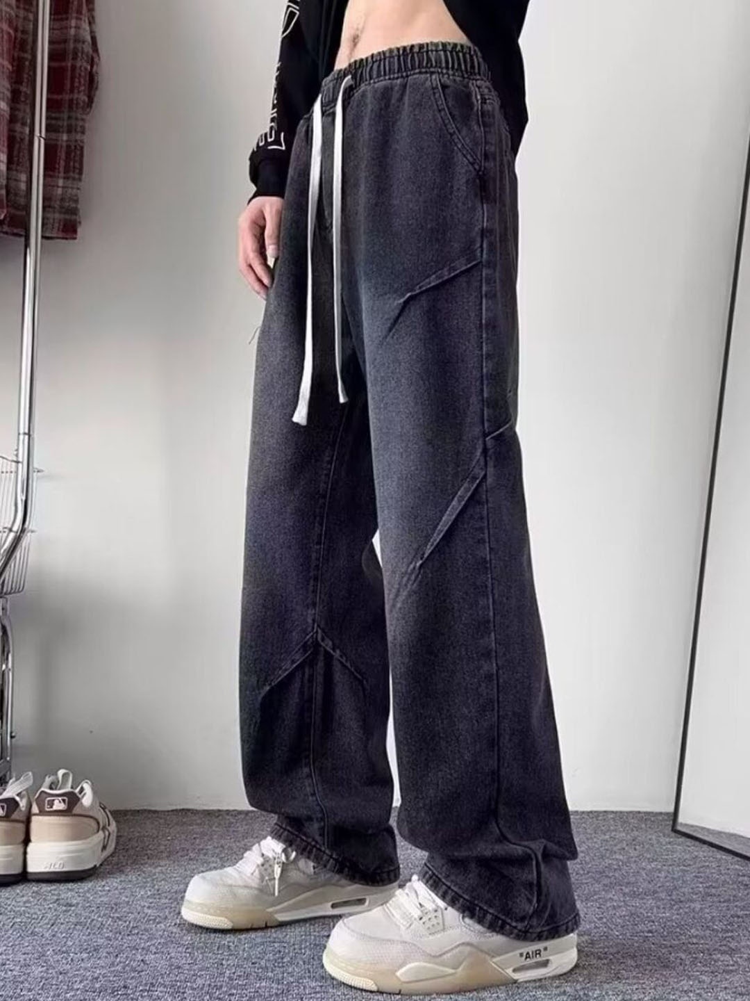 

HERE&NOW Men Straight Fit Jeans, Black