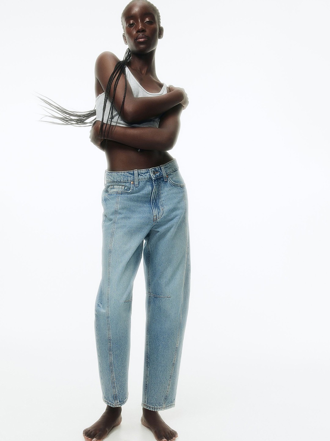 

H&M Super Barrel Regular Jeans, Blue