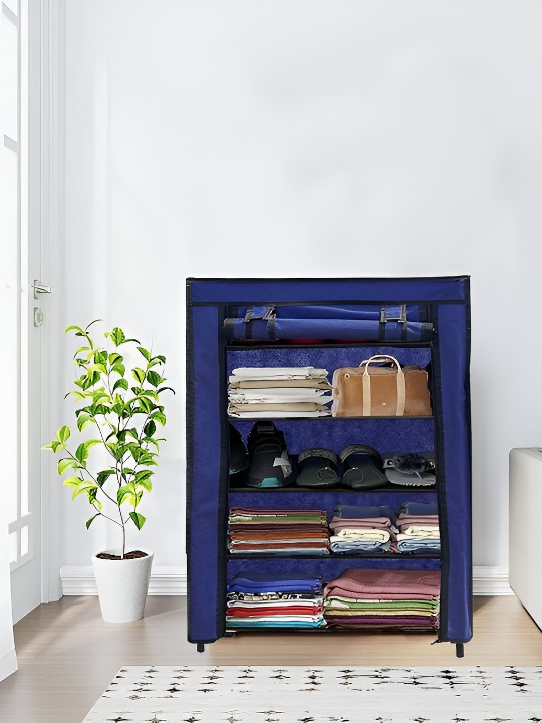 

Urban Choice Blue & Black 5 Layer Shoe Rack
