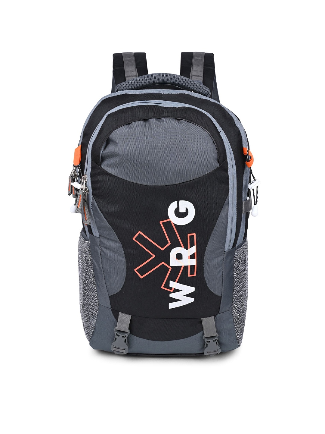 

WROGN Unisex Brand Logo Backpack with Hip Strap, Black