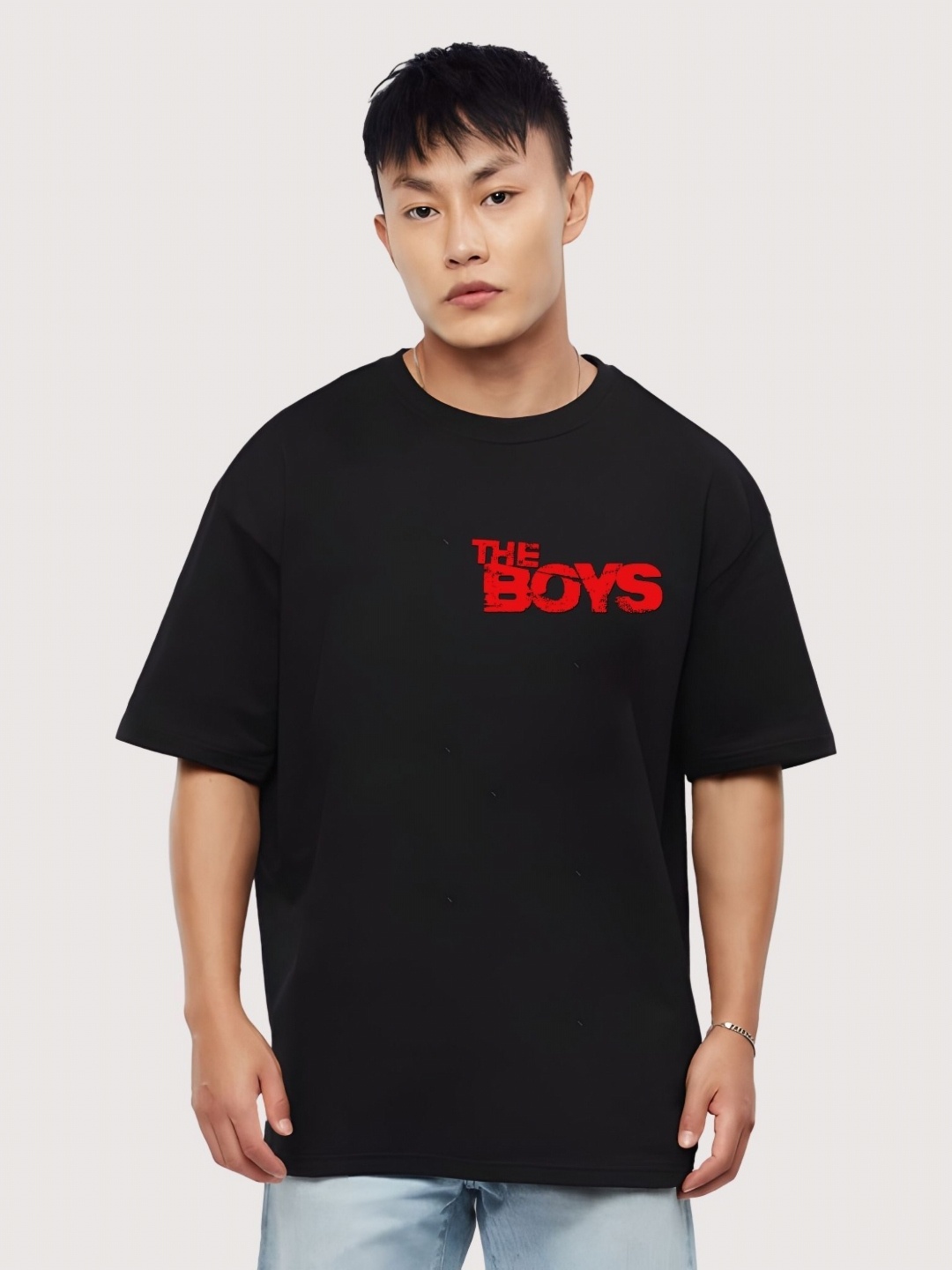 

Moda Rapido Men Drop-Shoulder Sleeves T-shirt, Black