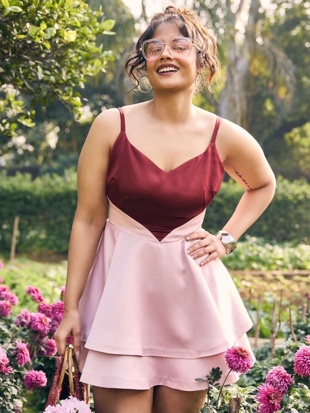 

Lea Clothing Co. Women Glynis Satin A-Line Mini Dress, Pink
