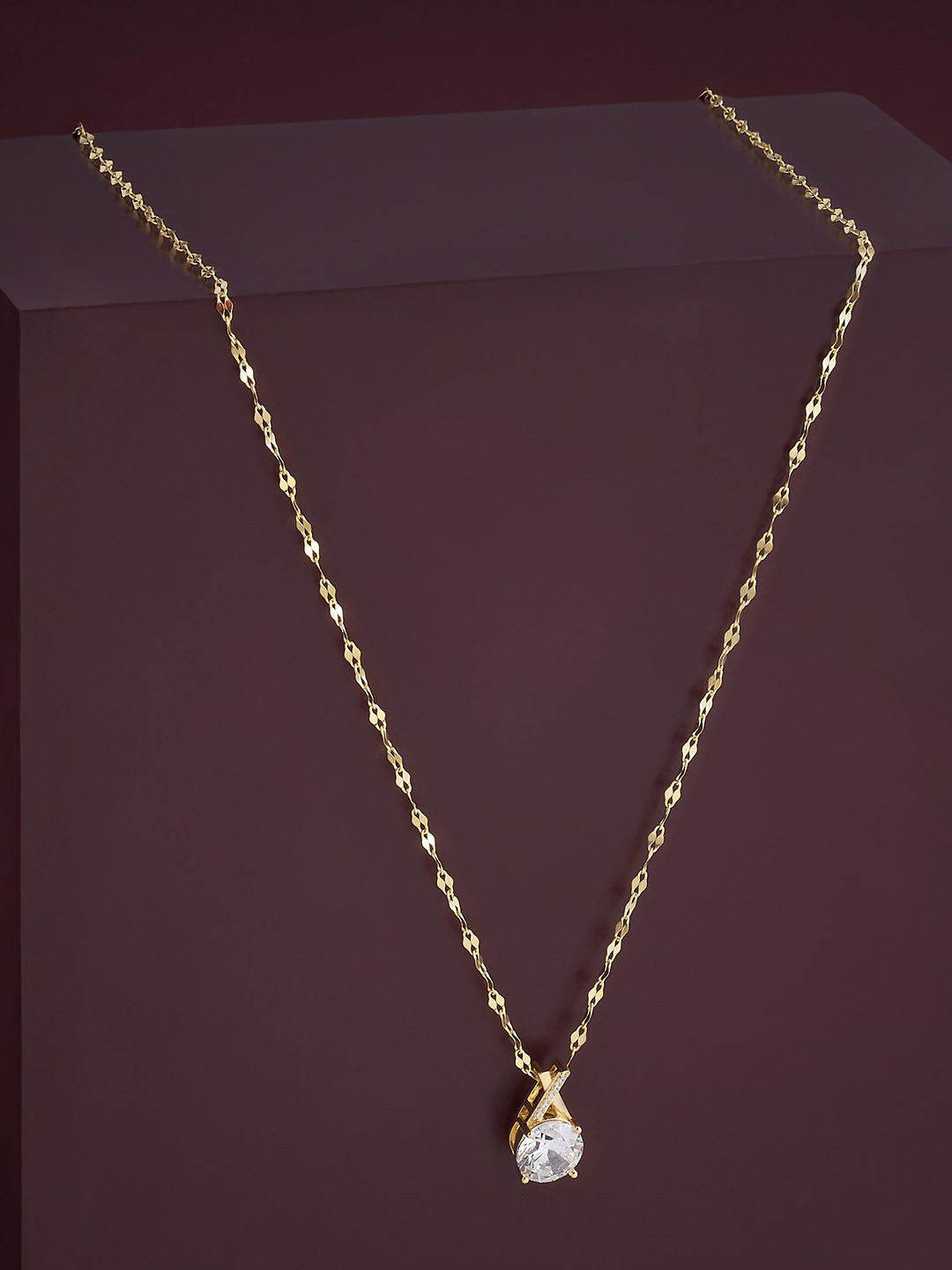 

Kushal's Fashion Jewellery 92.5 Silver White Gold-Plated Contemporary Pendants