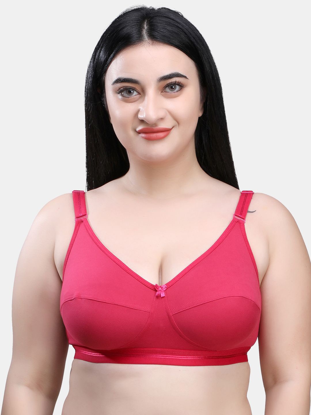 

SKDREAMS Women Full Coverage Cotton Bra, Red